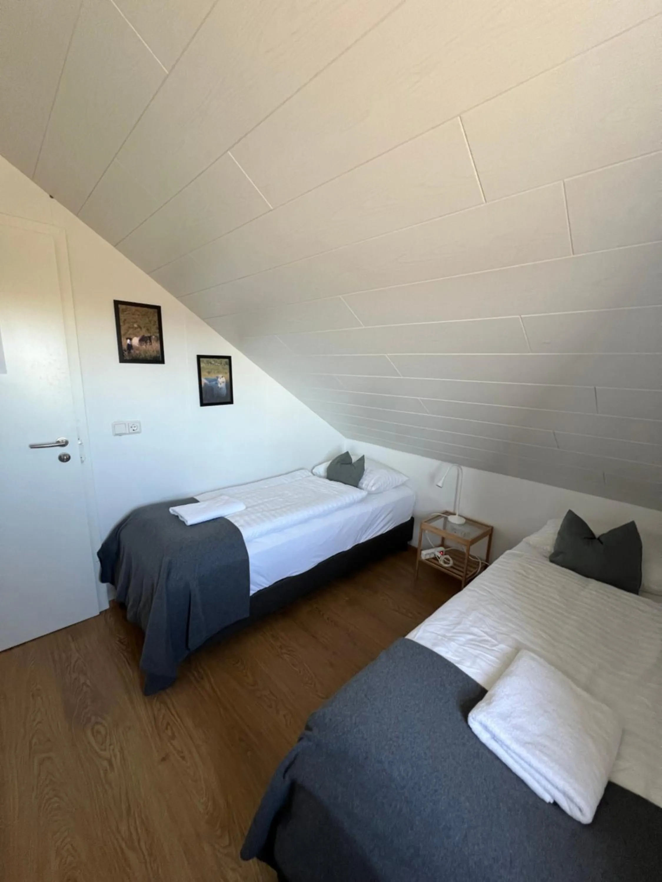 Bed in Sauðanes Guesthouse