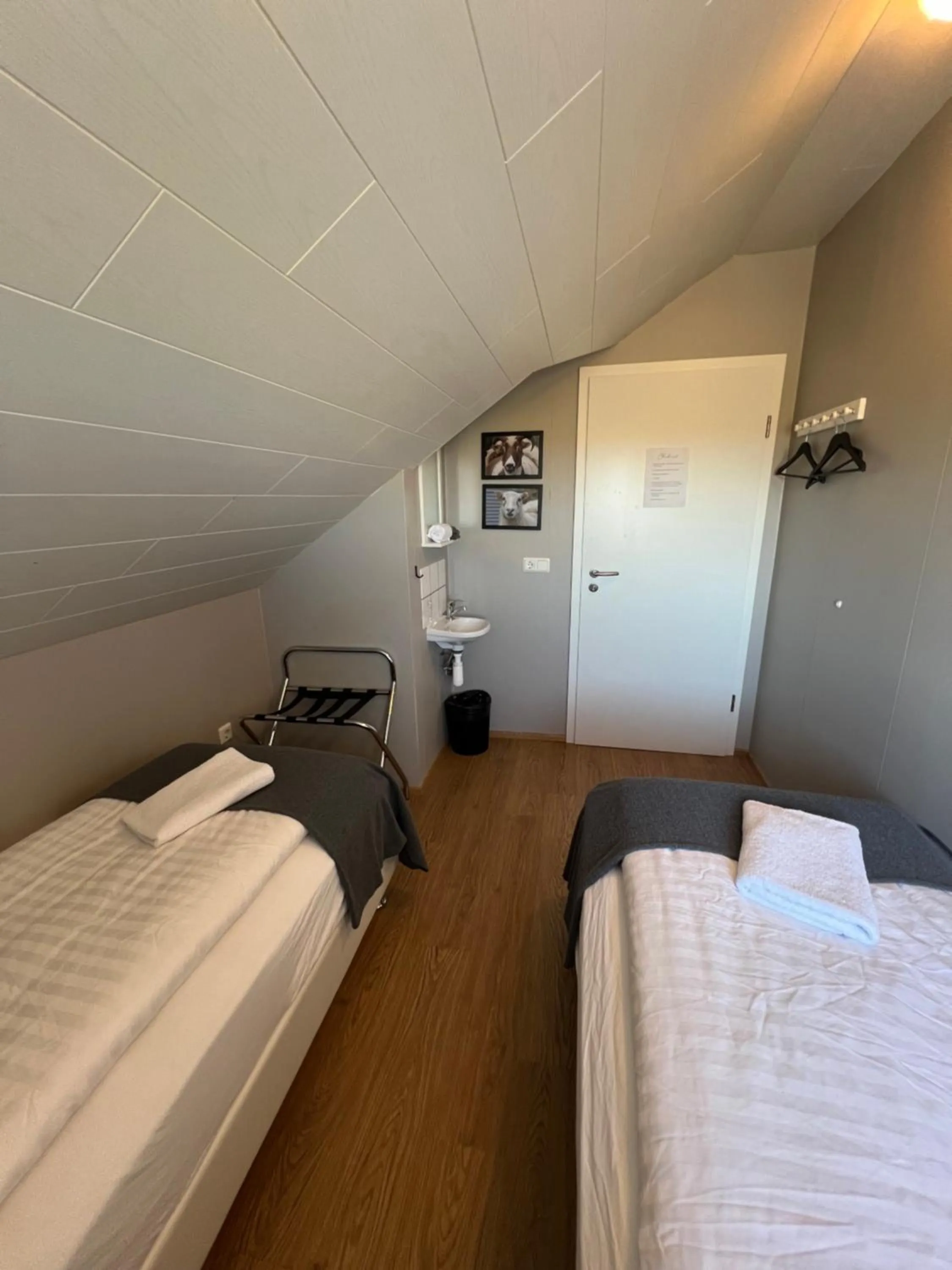 Bed in Sauðanes Guesthouse