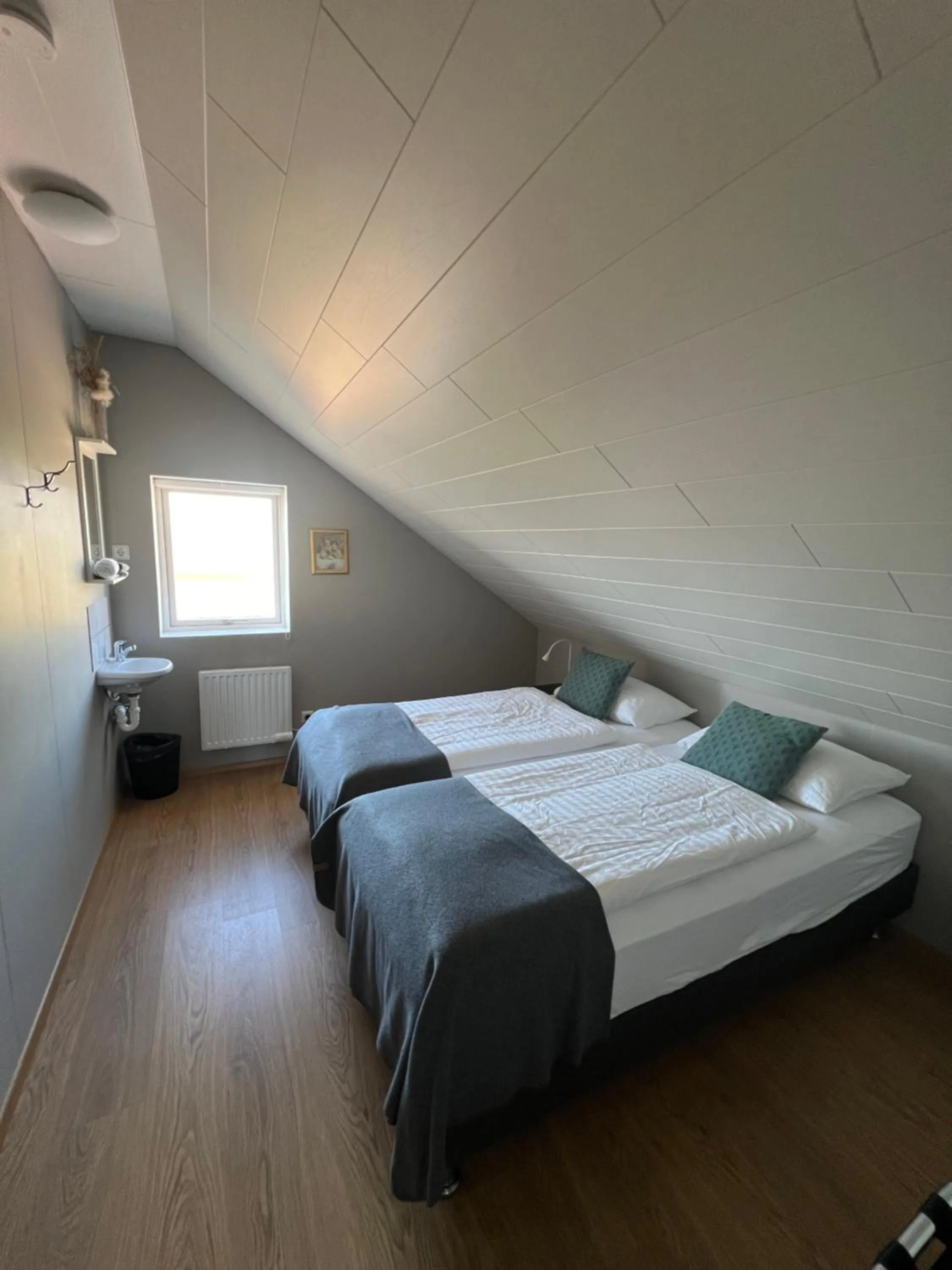 Bed in Sauðanes Guesthouse