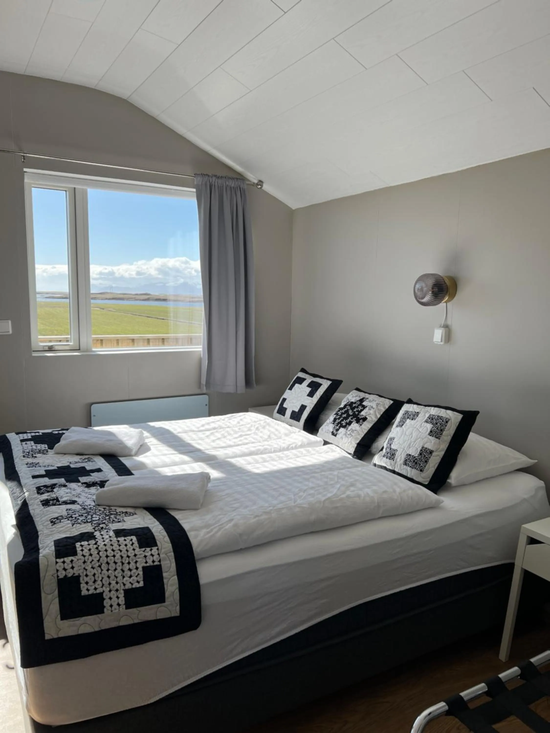 Bed in Sauðanes Guesthouse