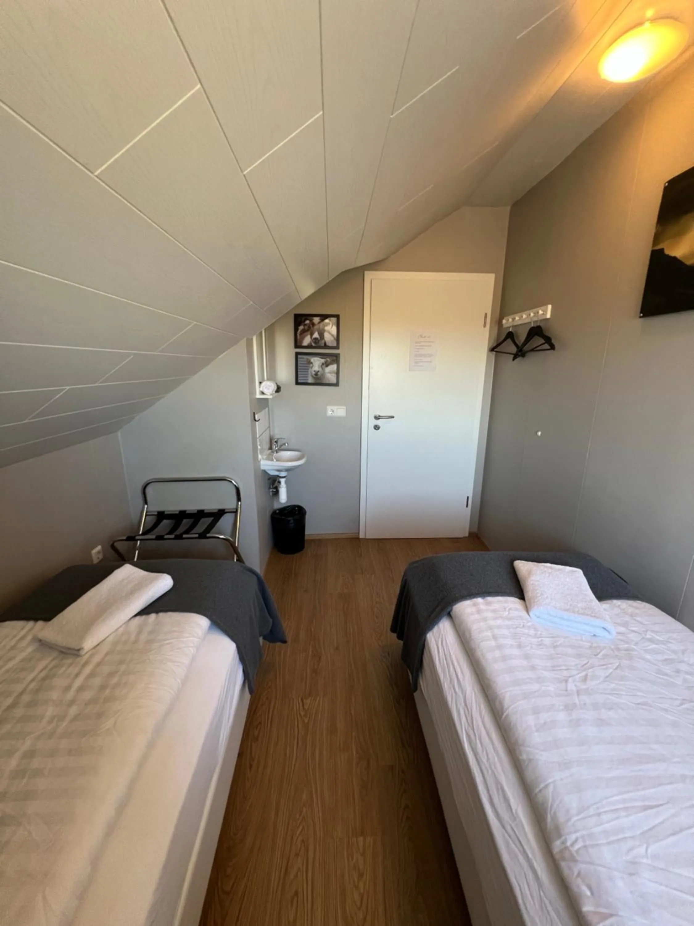 Bed in Sauðanes Guesthouse