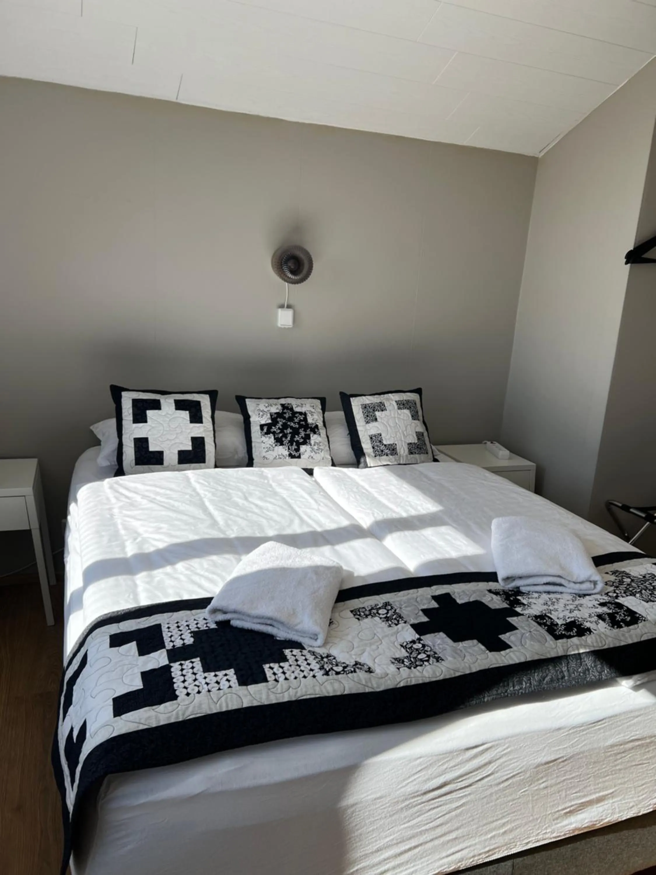 Bed in Sauðanes Guesthouse