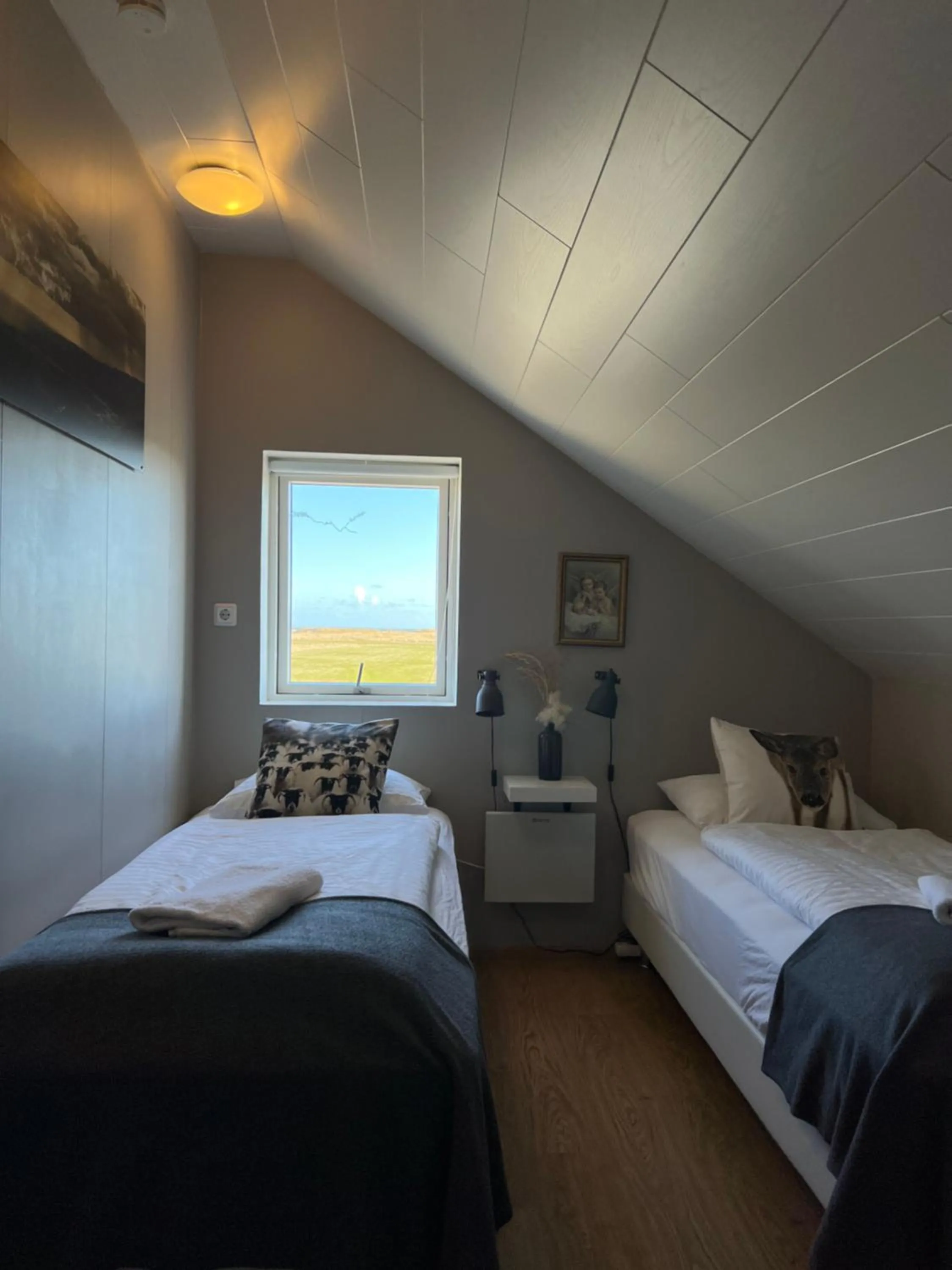 Bed in Sauðanes Guesthouse