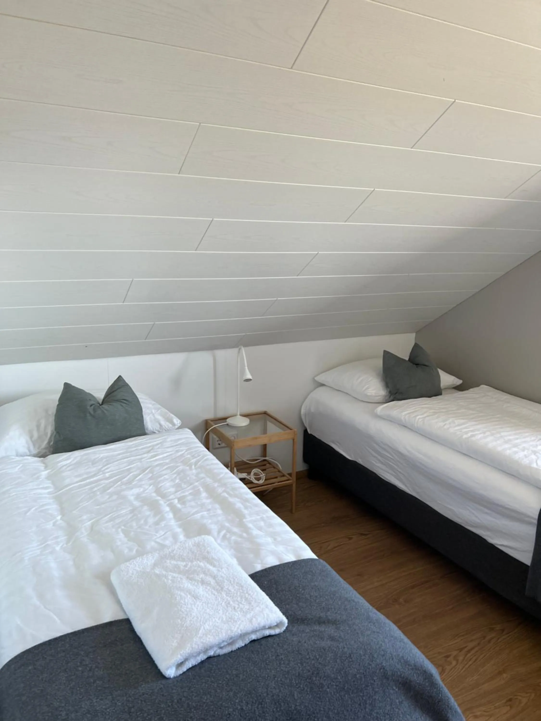 Bed in Sauðanes Guesthouse