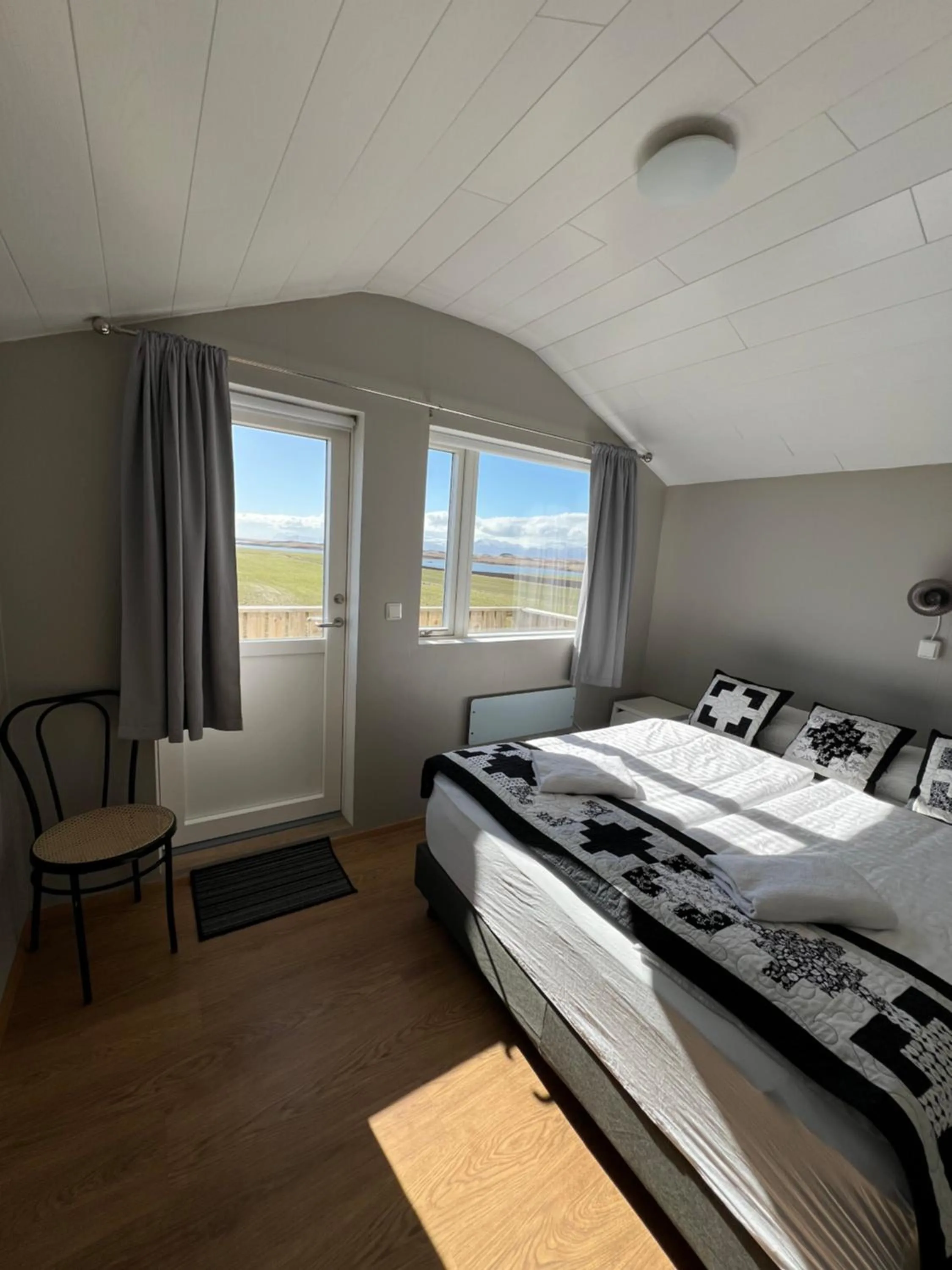 Bed in Sauðanes Guesthouse