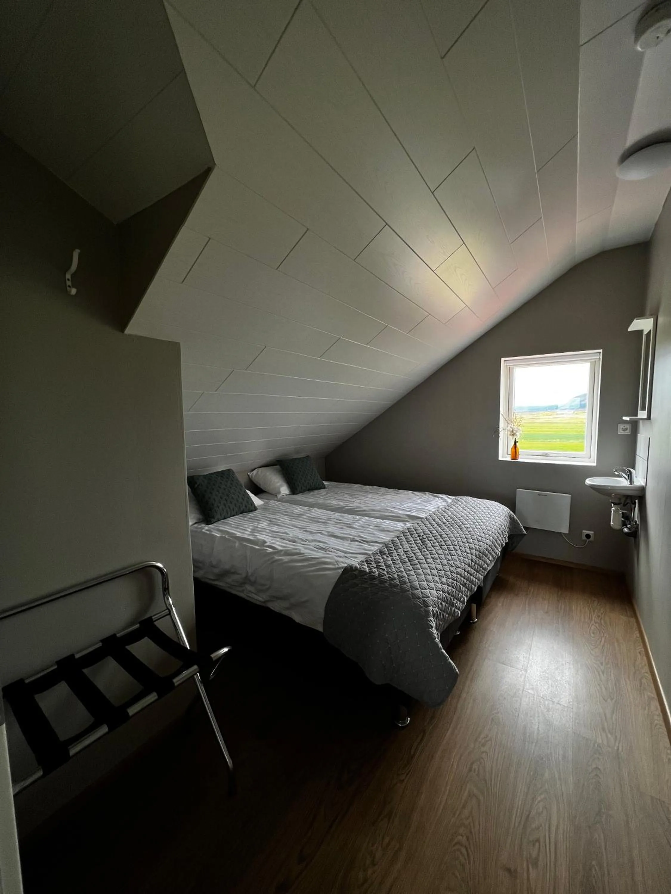 Bed in Sauðanes Guesthouse