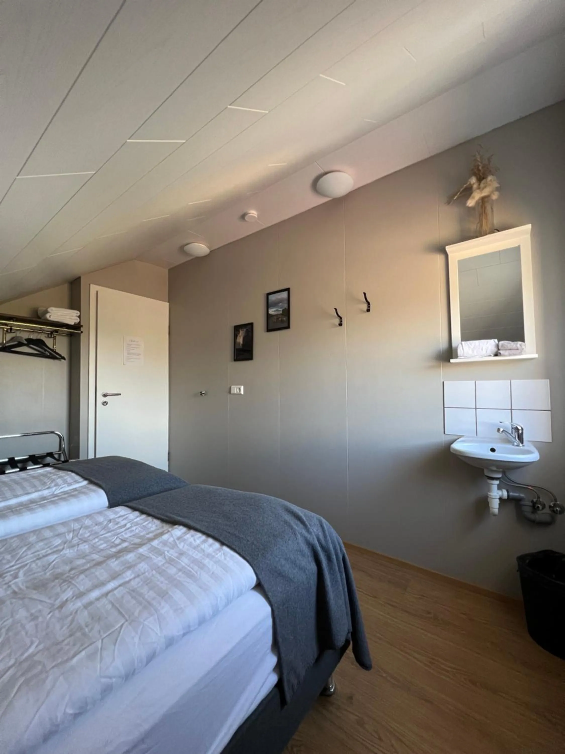 Bed in Sauðanes Guesthouse