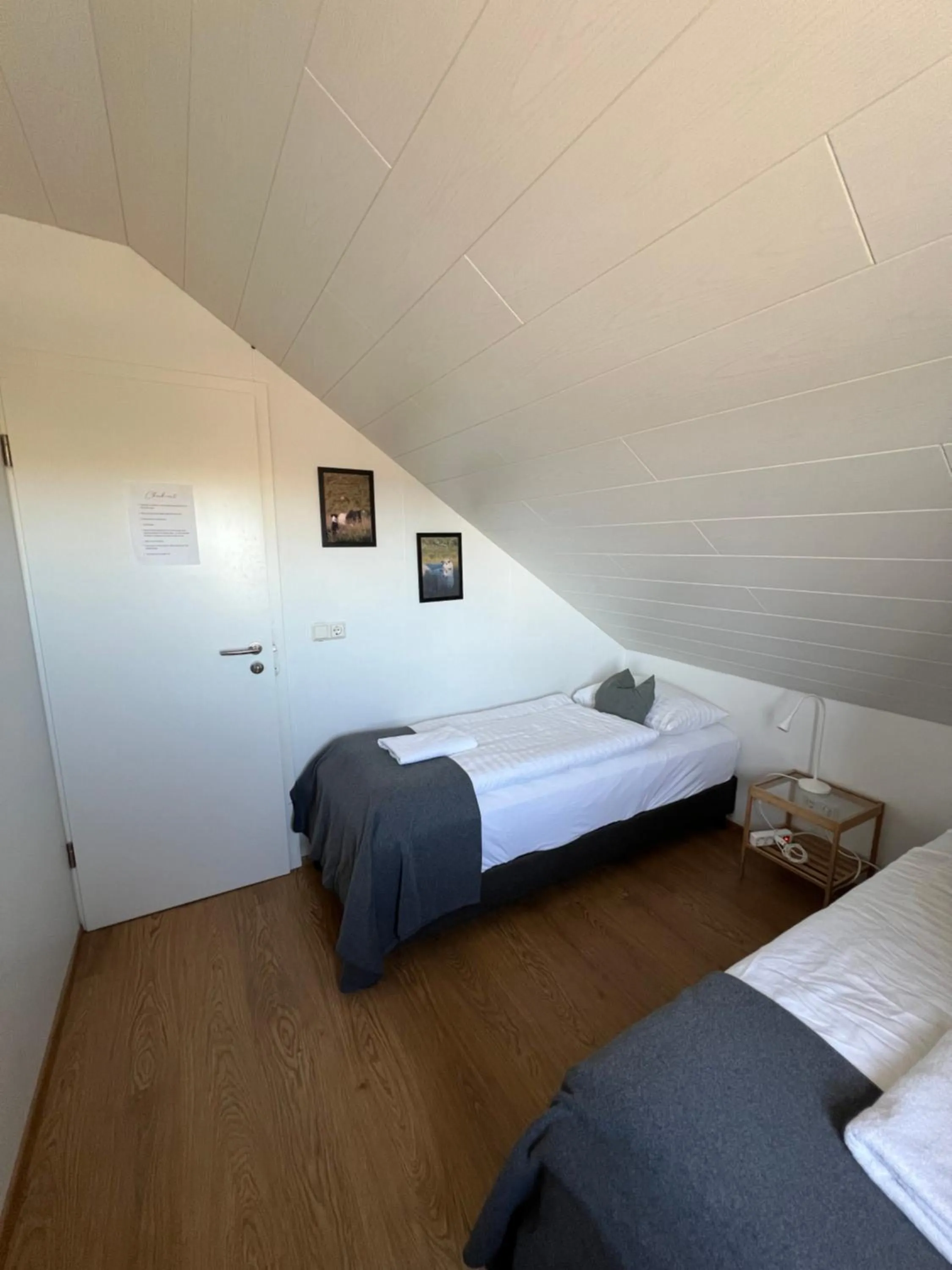 Bed in Sauðanes Guesthouse