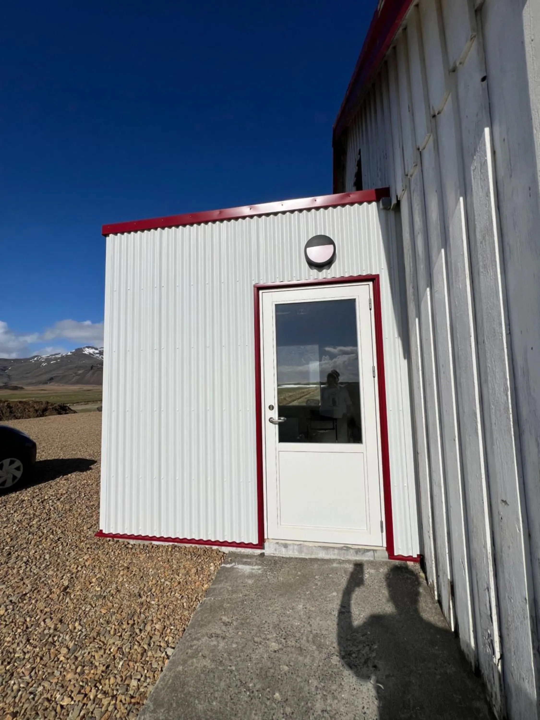 Facade/entrance in Sauðanes Guesthouse