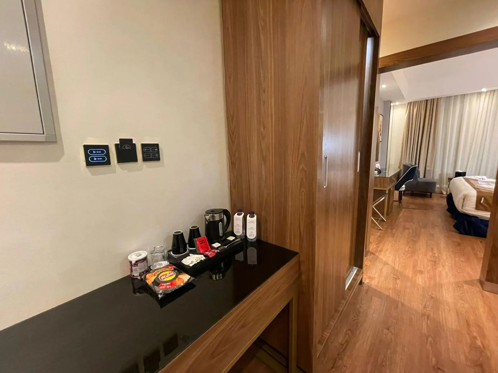 Bed in Smayah Residence Hotel - Riyadh Convention & Exhibition center