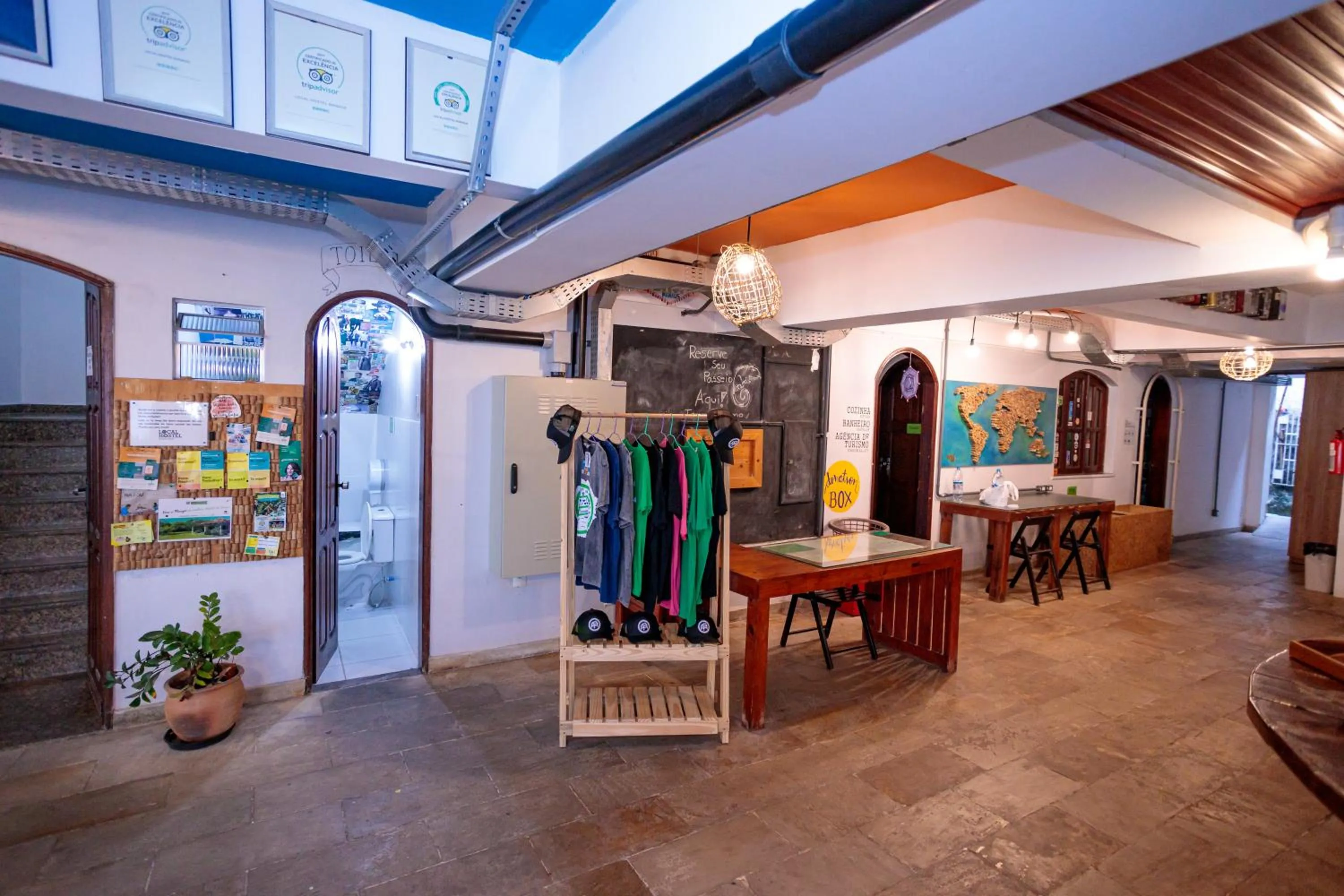 Dining area in Local Hostel Manaus