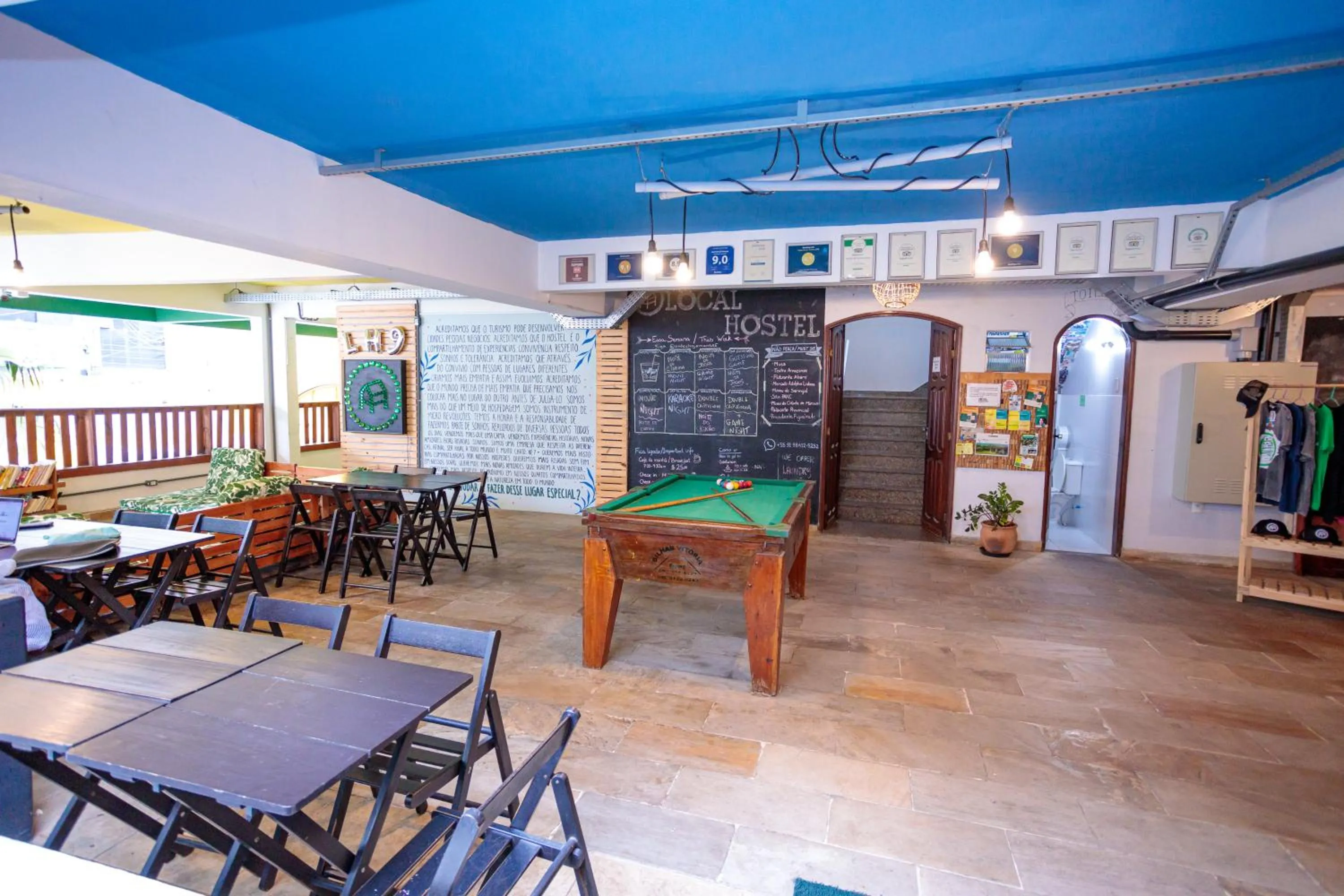 Communal lounge/ TV room in Local Hostel Manaus