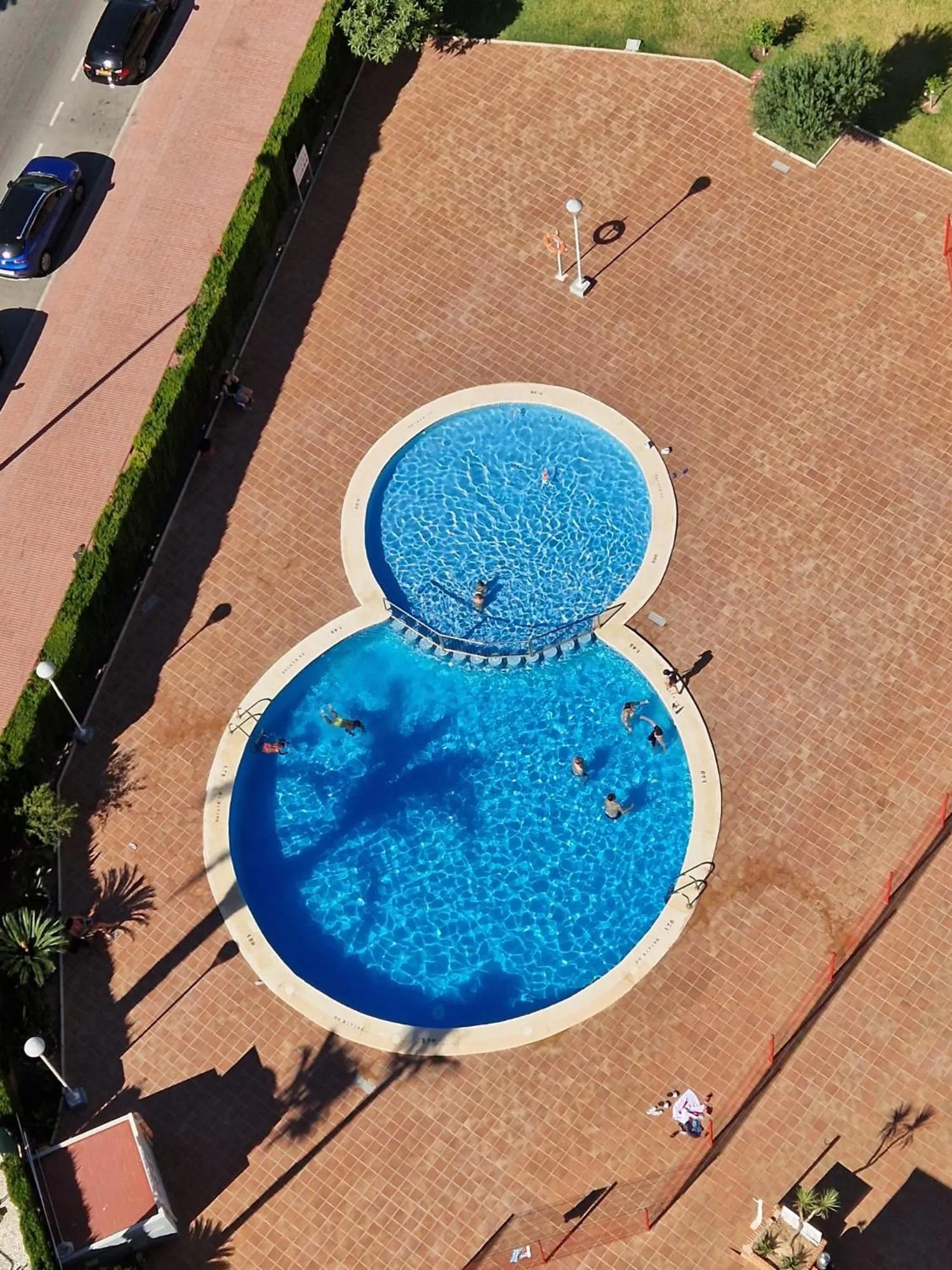 Pool view in Anna’s apartment