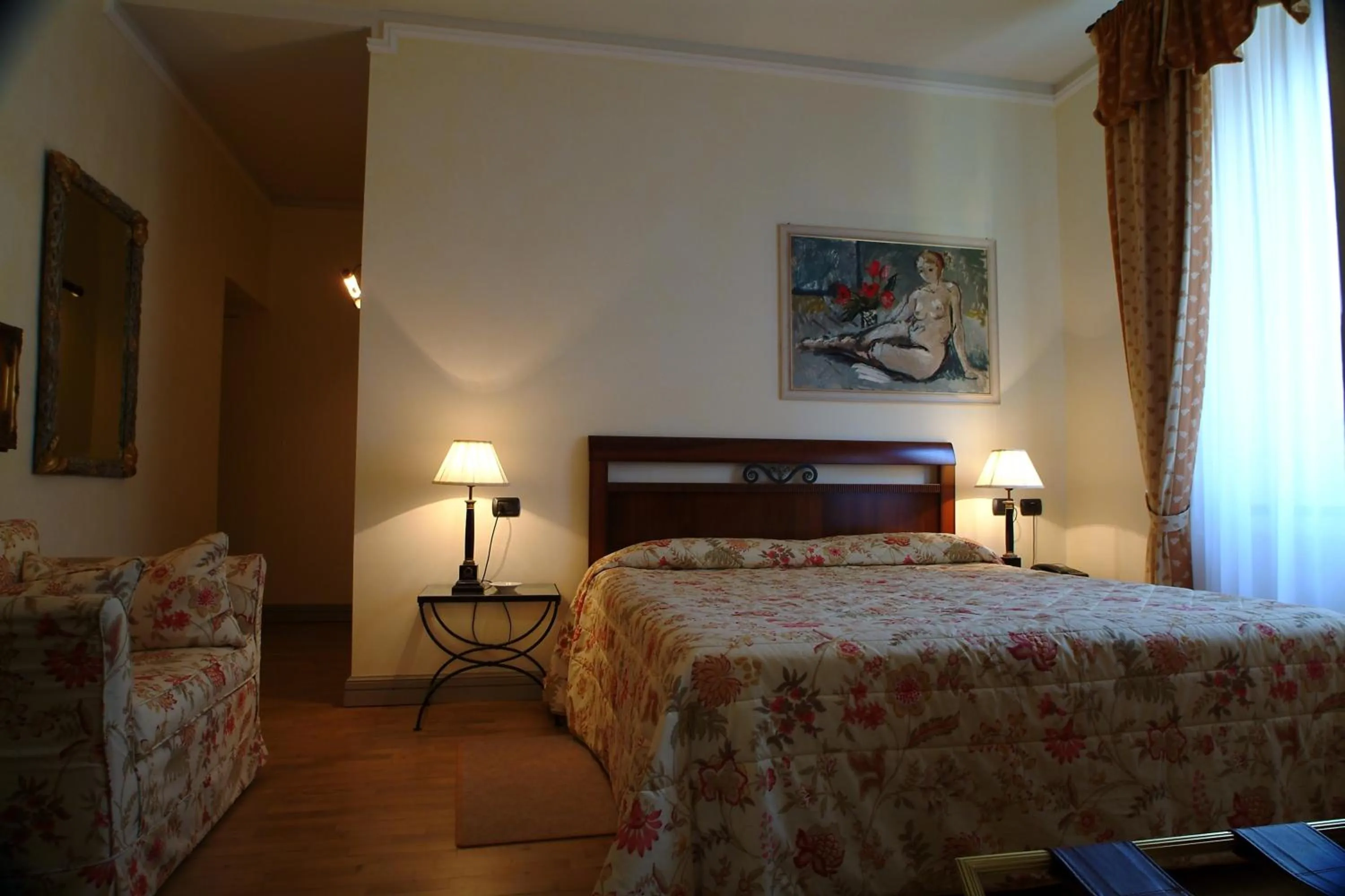 Decorative detail, Bed in Hotel Posta