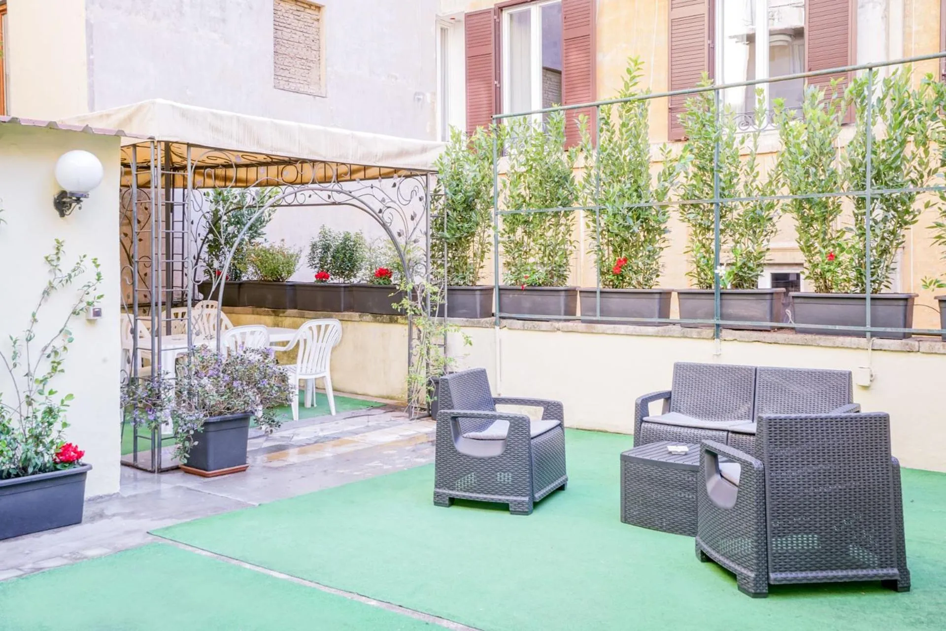Patio in Hotel St. Moritz