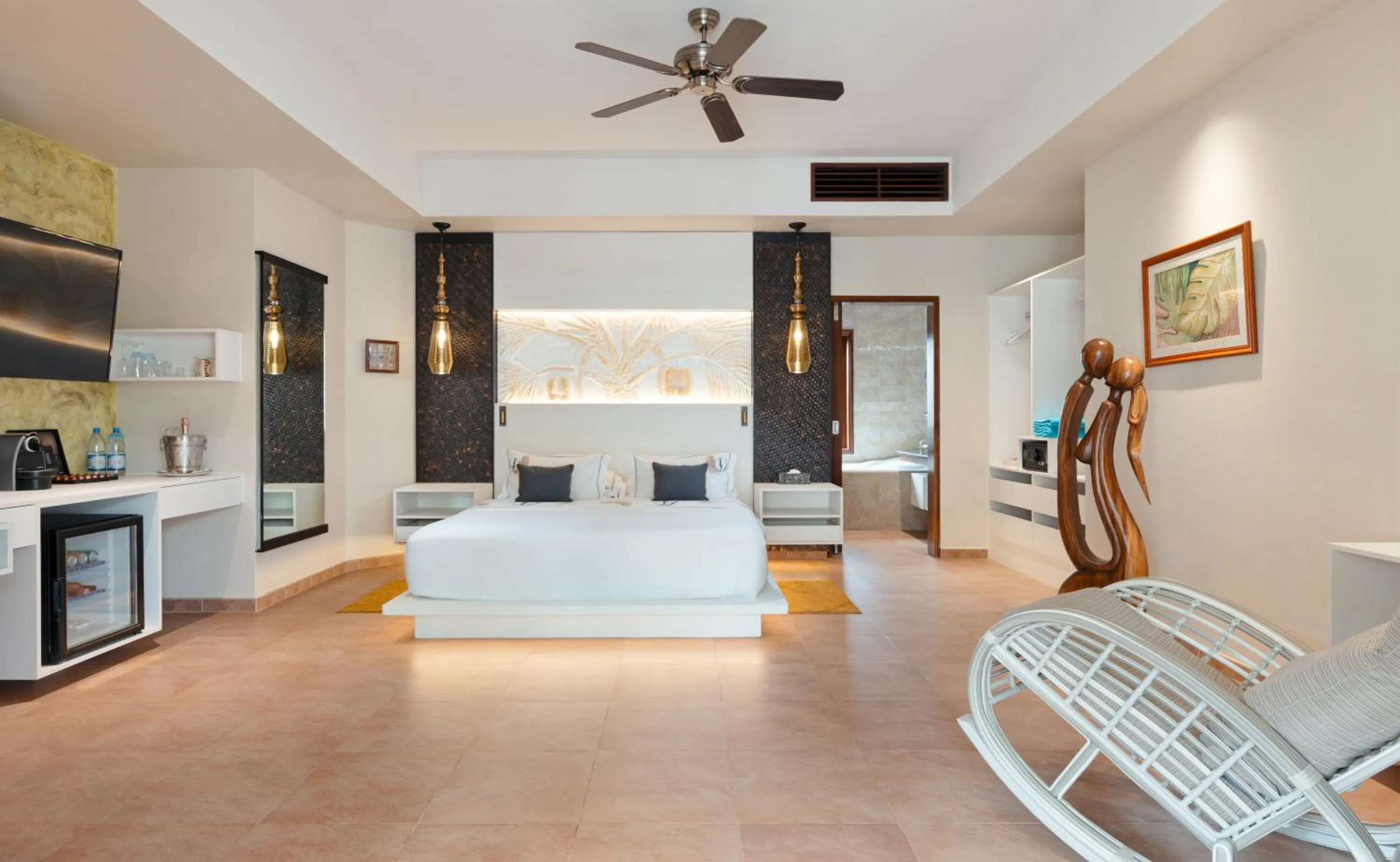 Bedroom in Hotel Le Duc de Praslin