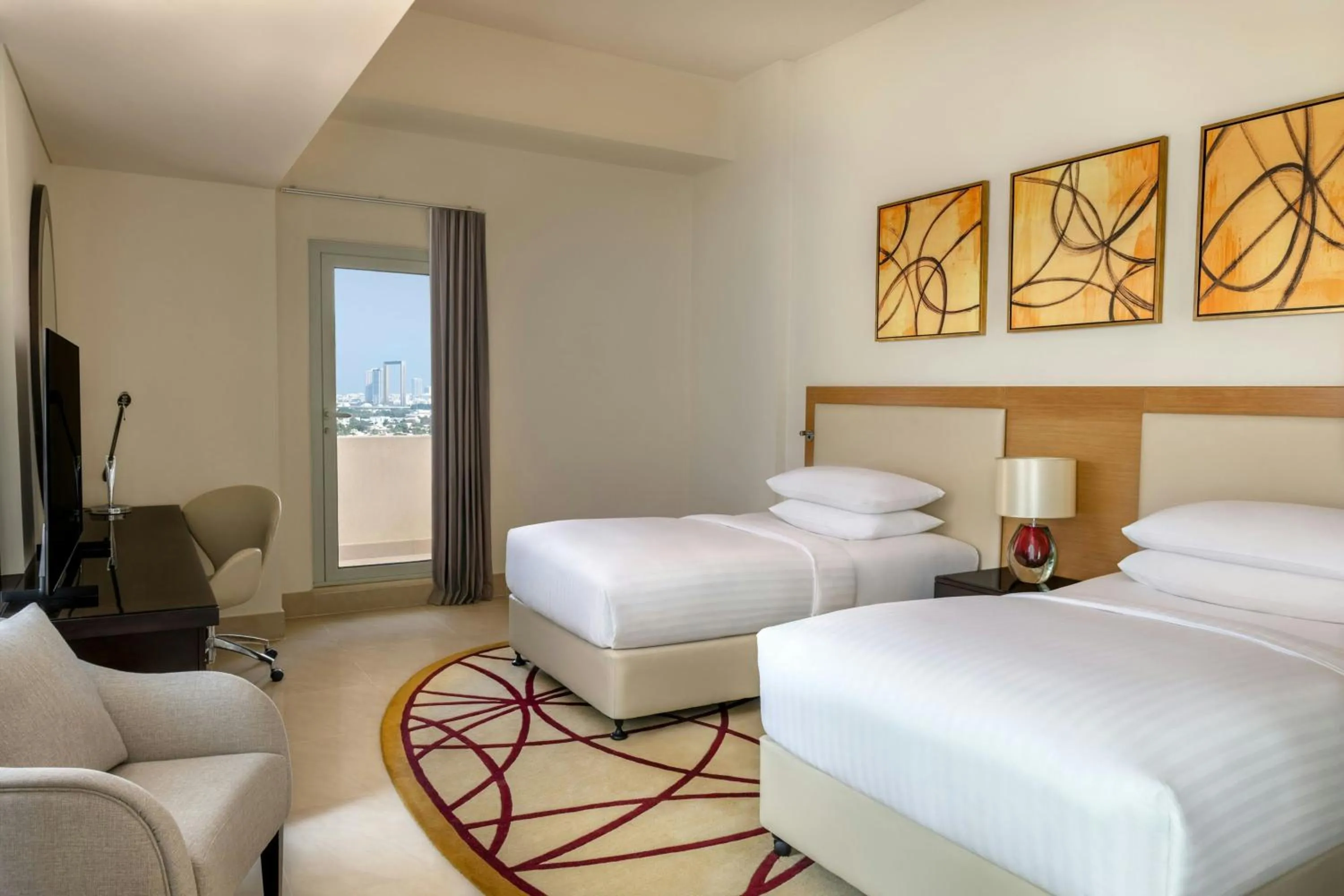 Bedroom, Bed in Marriott Executive Apartments Al Jaddaf, Dubai