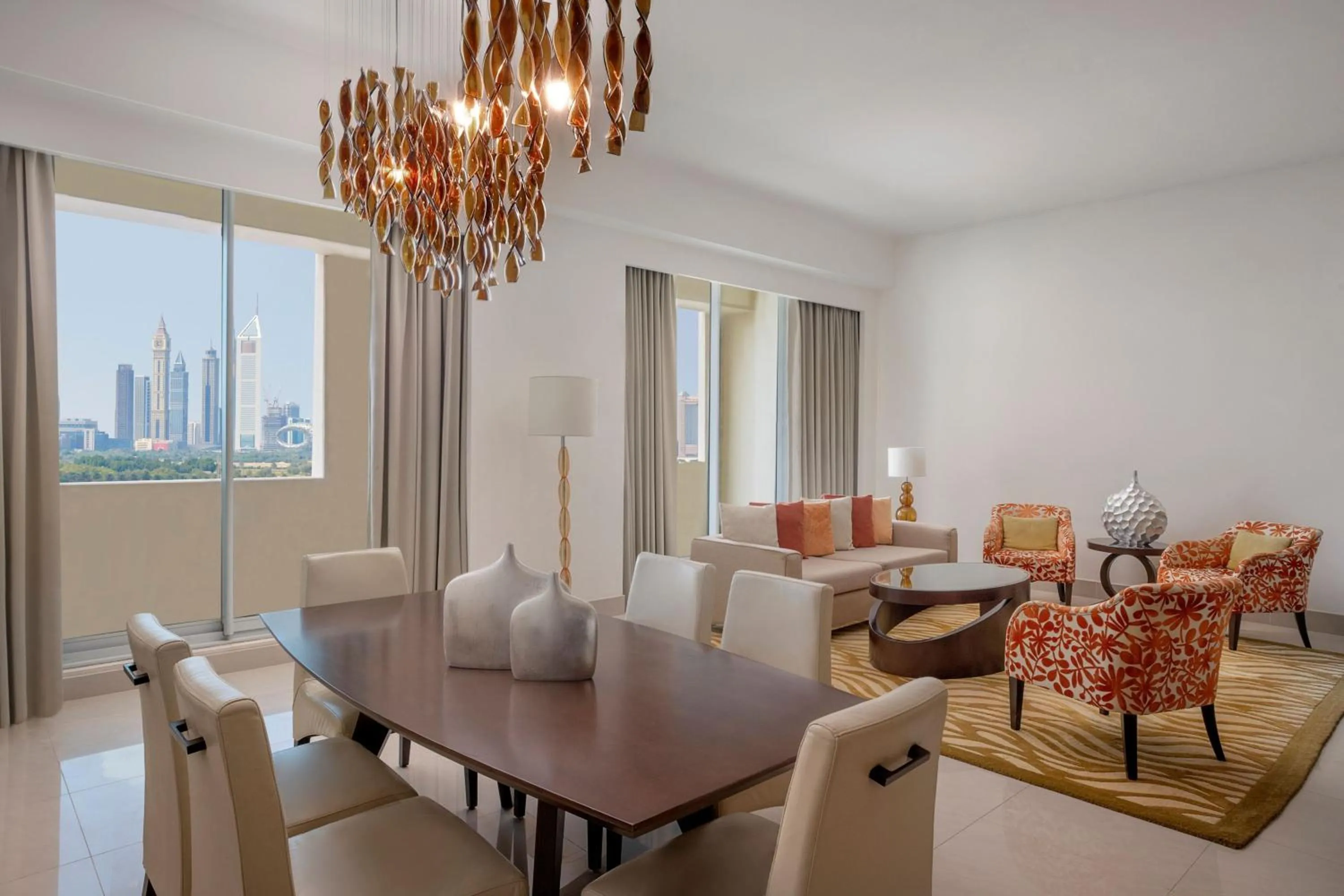 Living room in Marriott Executive Apartments Al Jaddaf, Dubai
