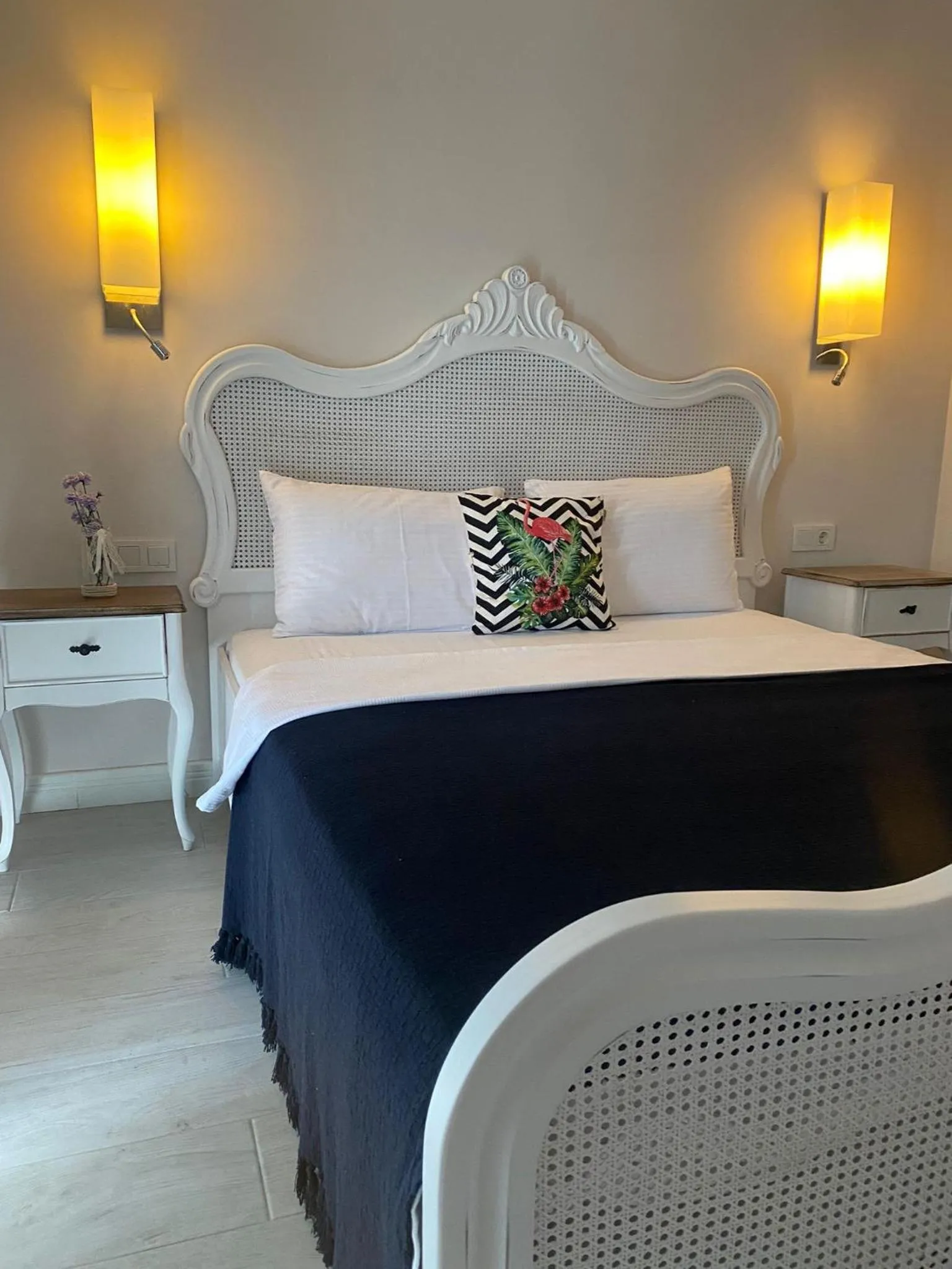 Bed in Chloe hotel Alacati