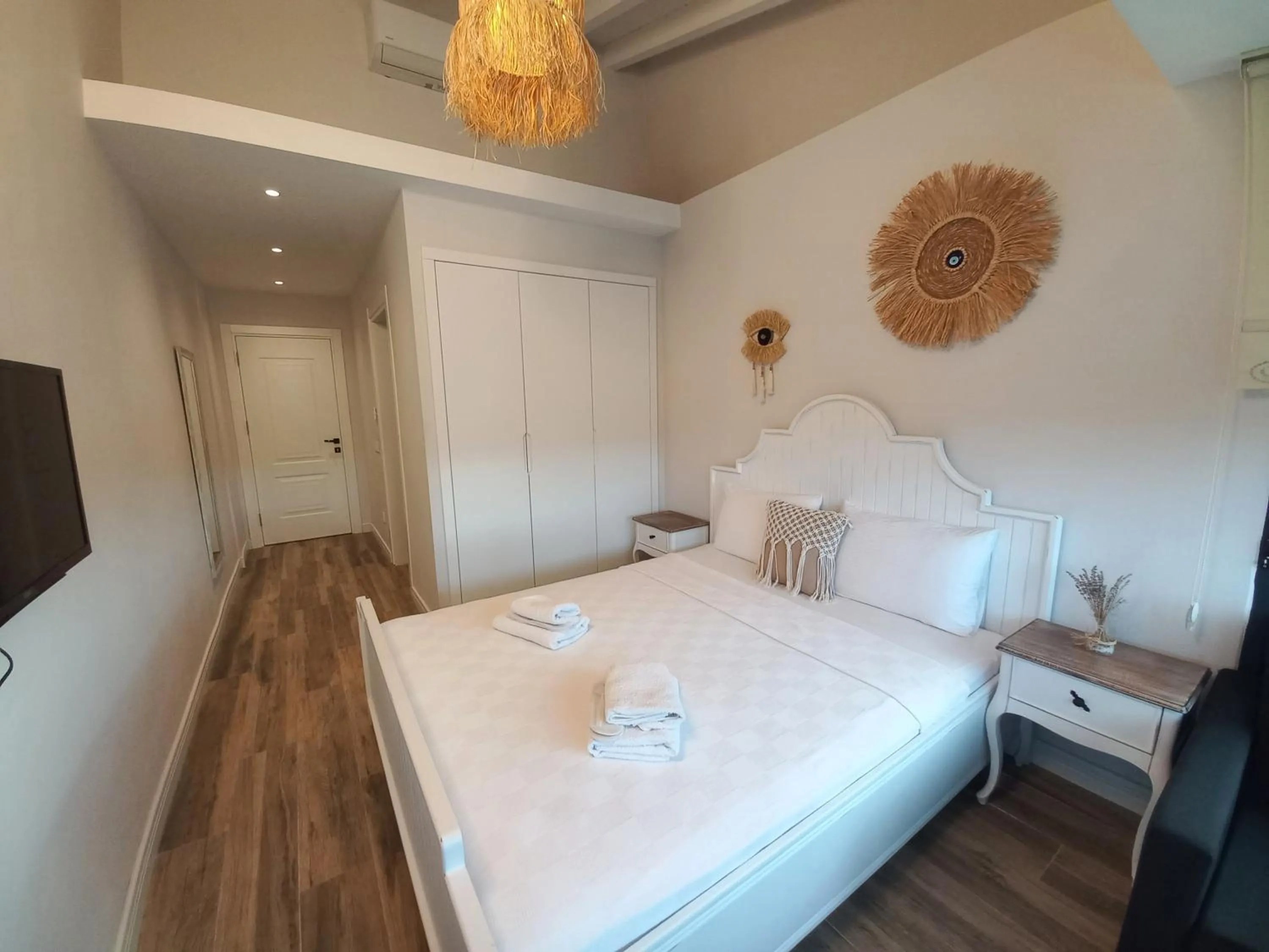 Bed in Chloe hotel Alacati