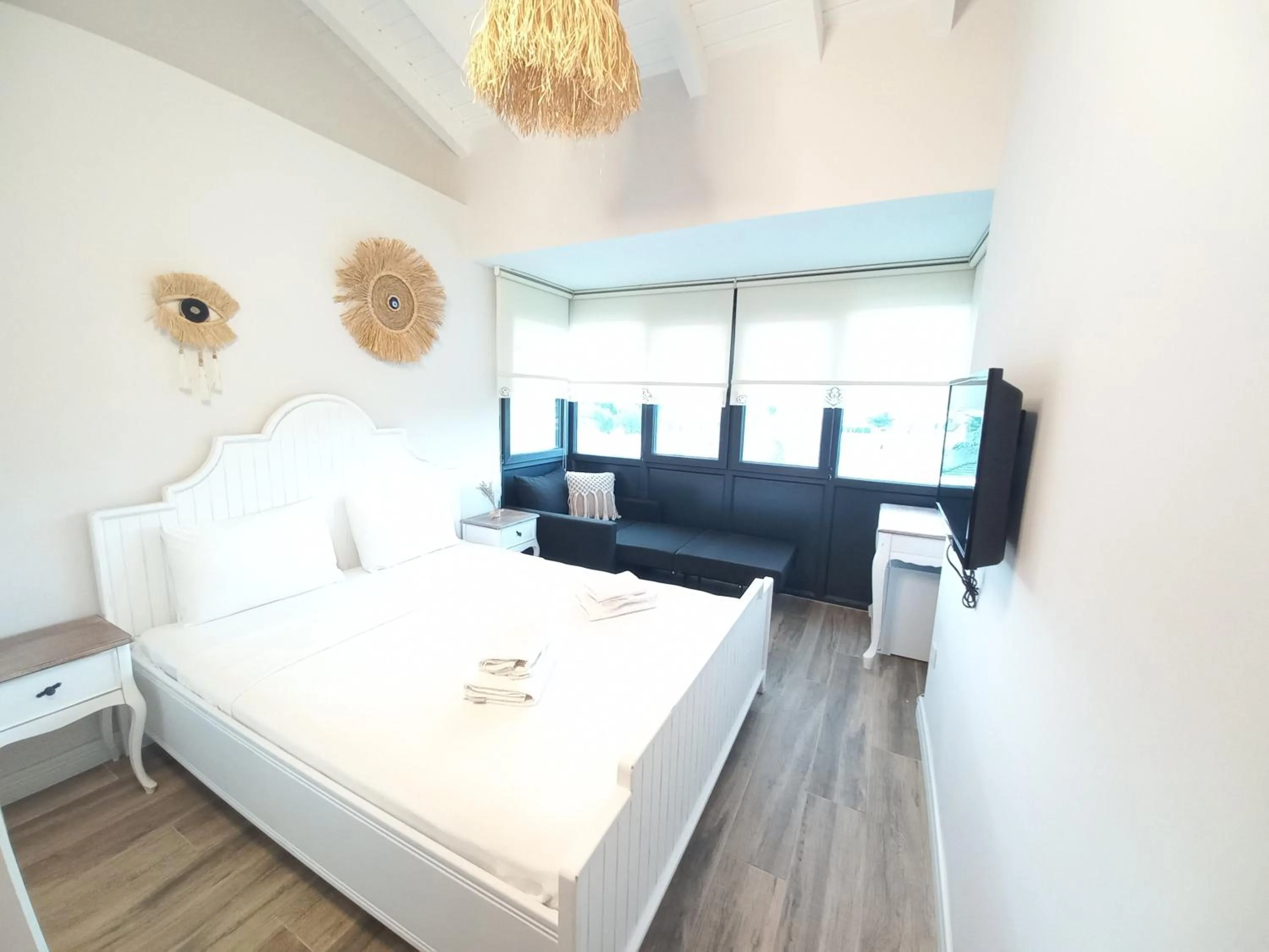 Bed in Chloe hotel Alacati