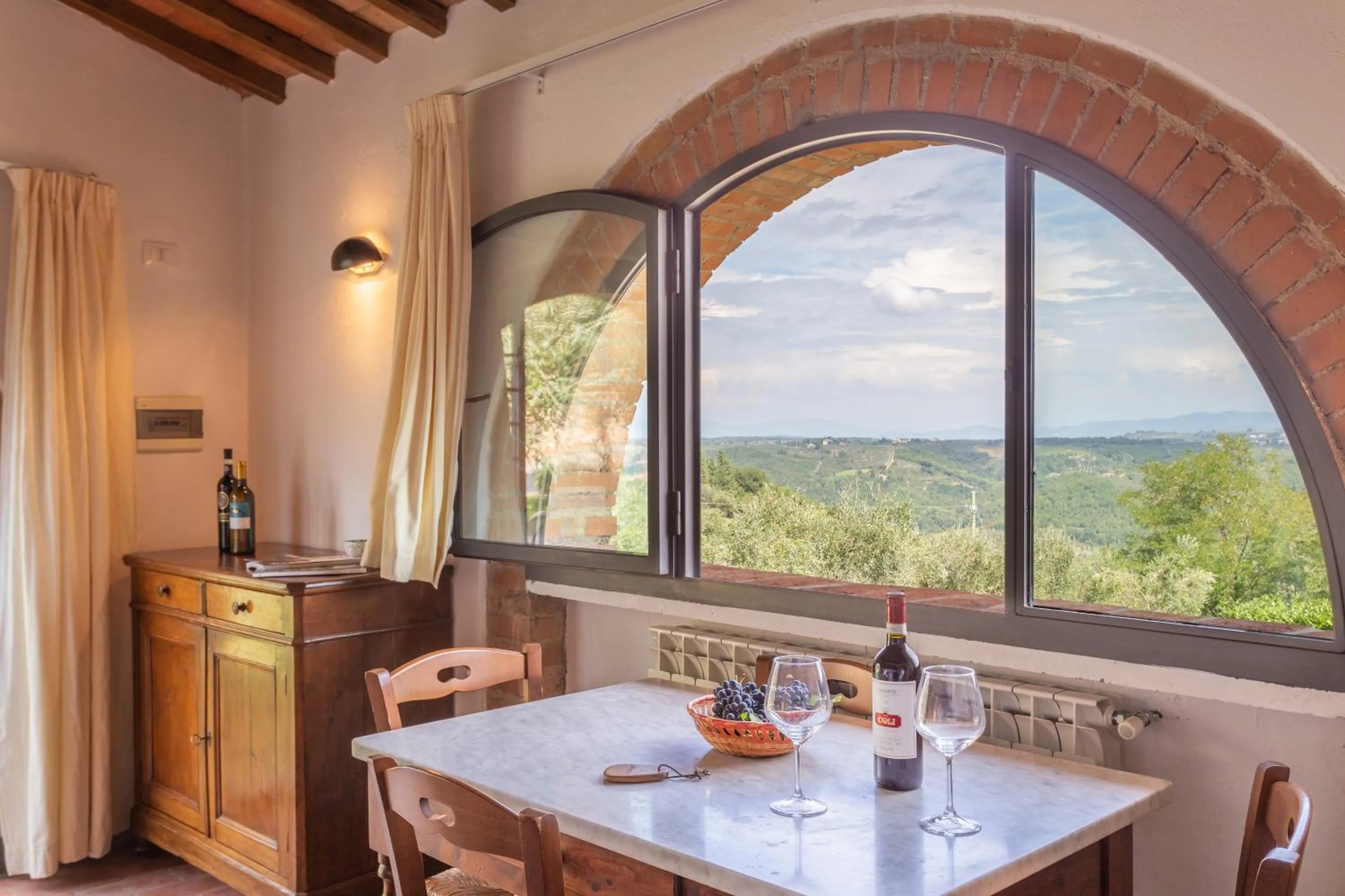 Seating area in Fattoria Querceto