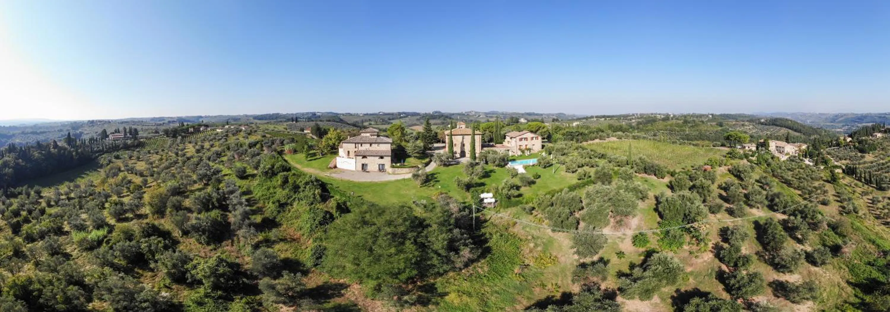 Bird's eye view in Fattoria Querceto