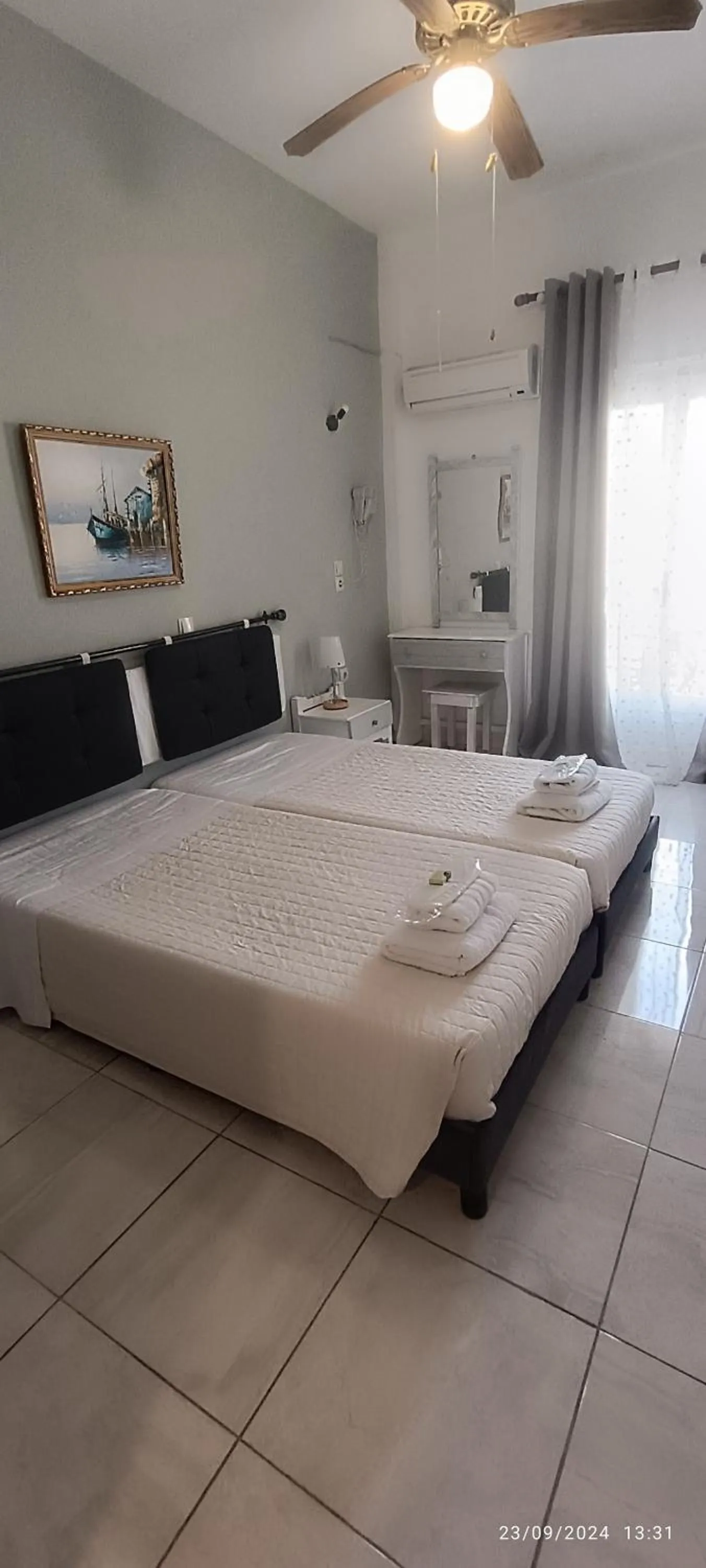 Bed in ODYSSEAS HOTEL SAMOS