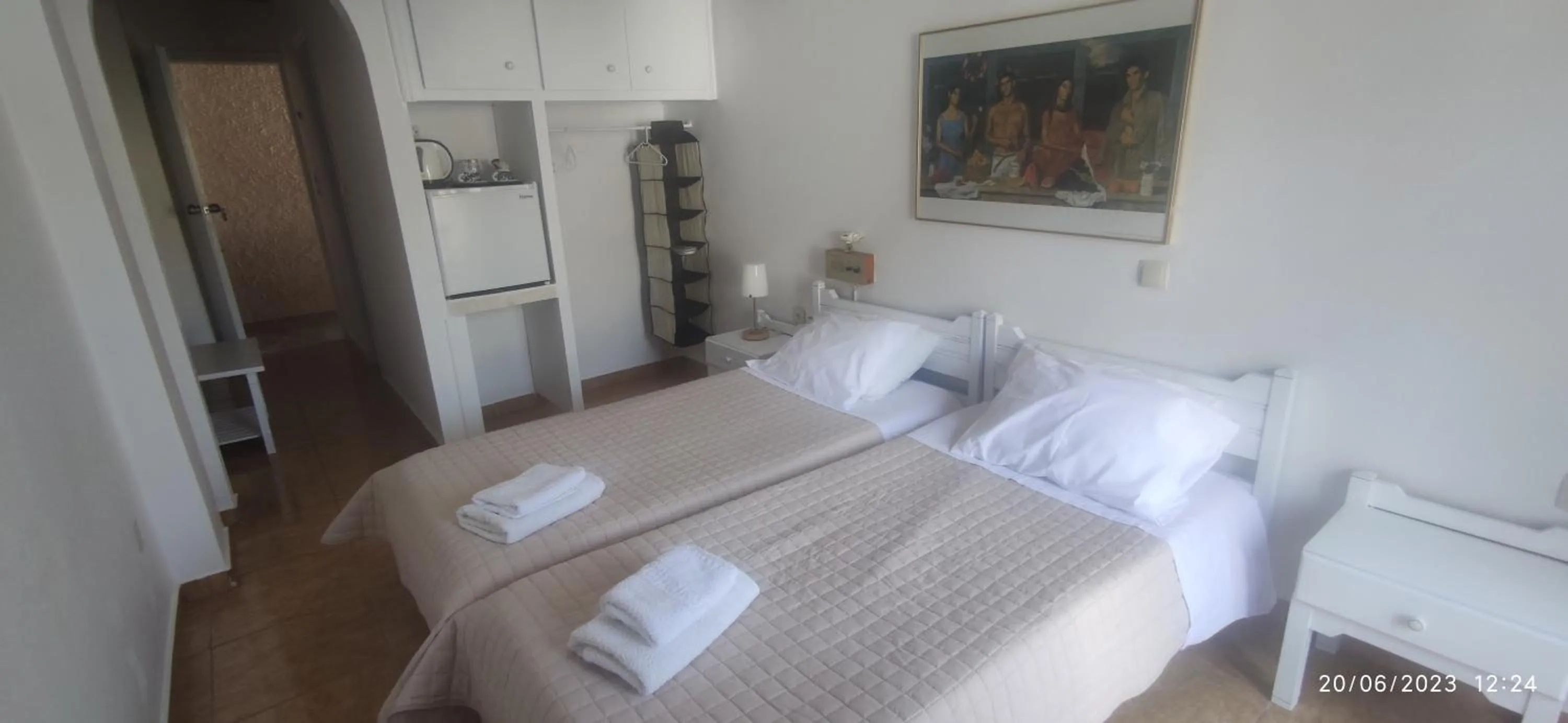 Bed in ODYSSEAS HOTEL SAMOS