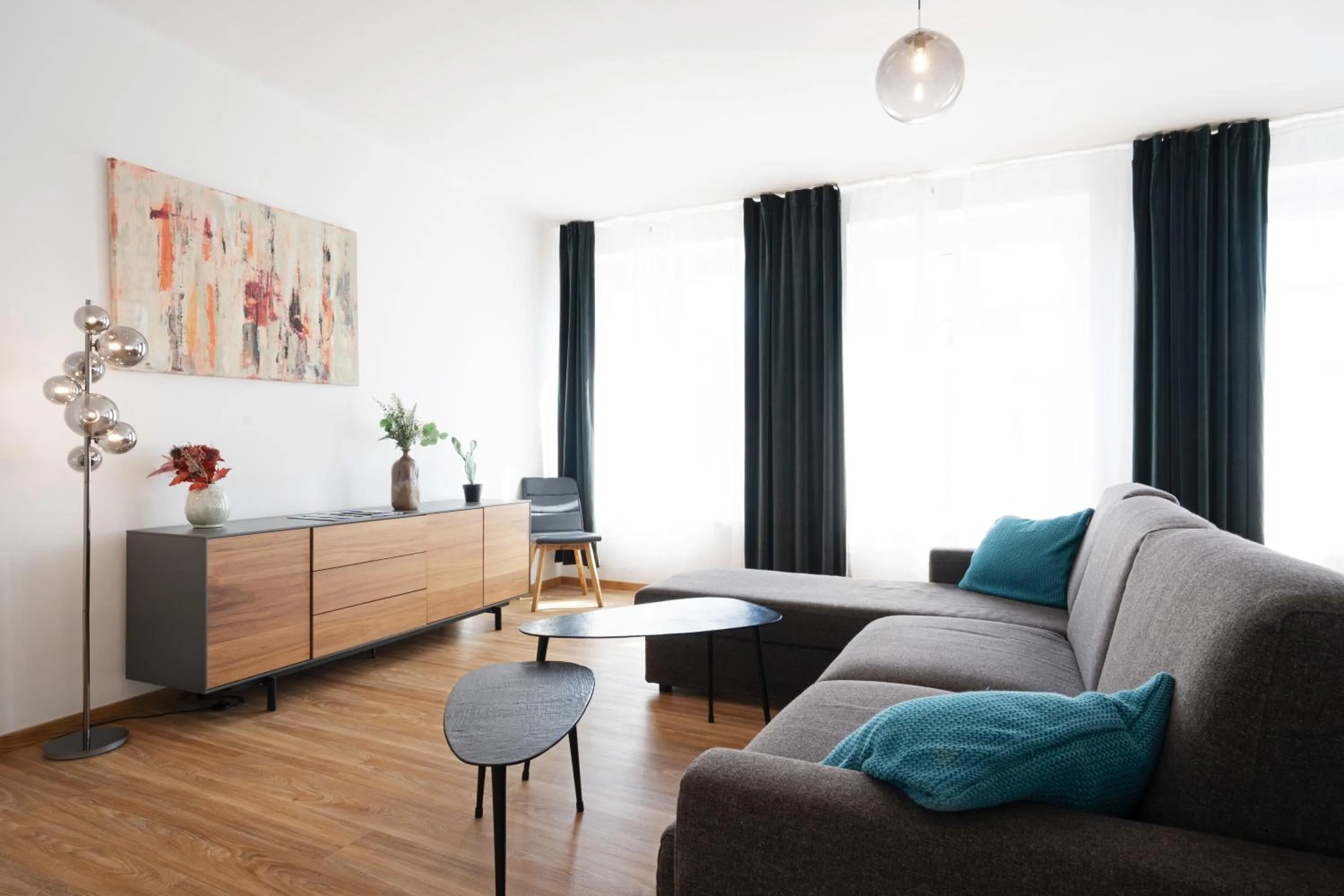 Living room in easy-flat Hauptplatz - City Center Apartments with a Kitchen