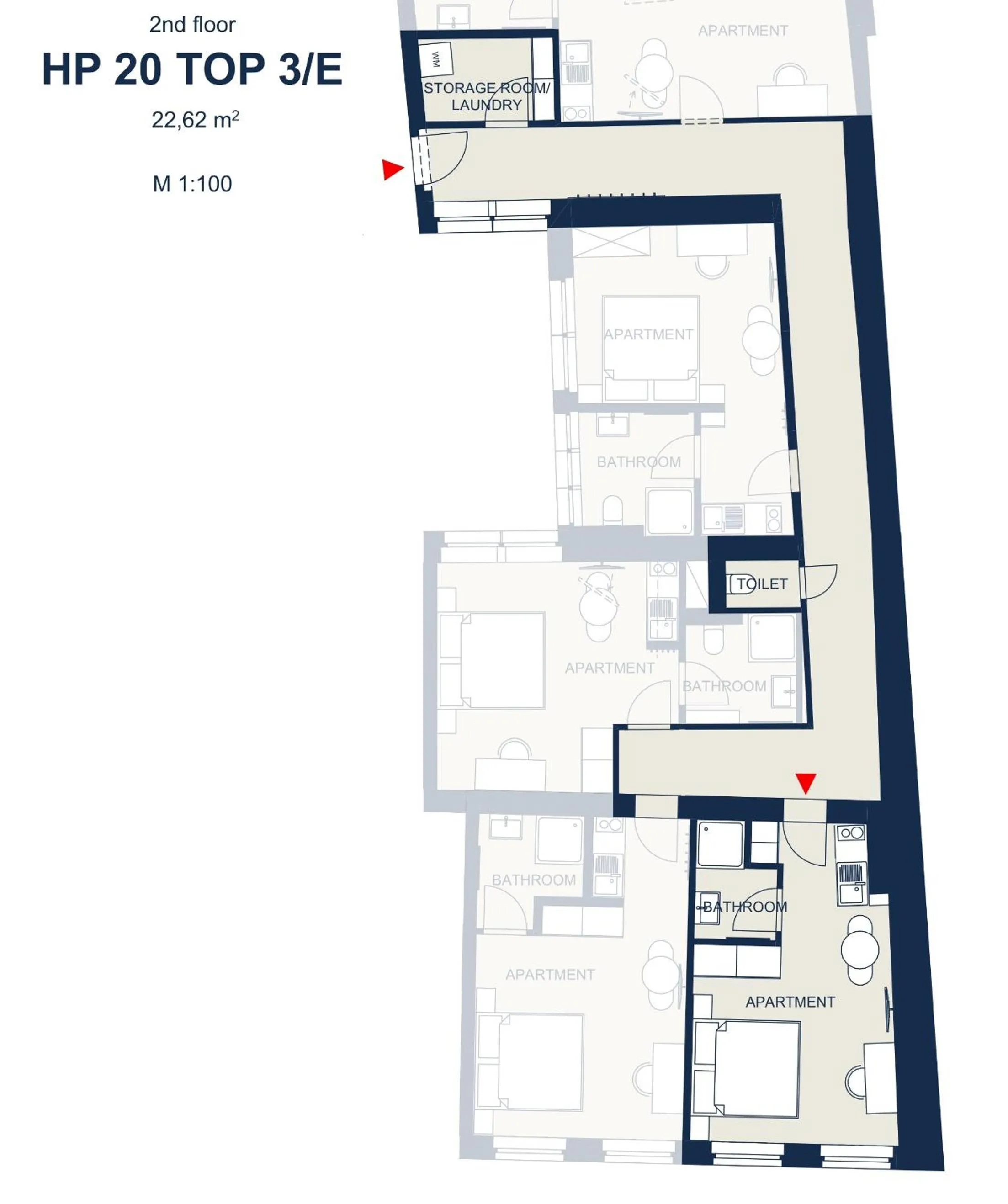 Floor plan in easy-flat Hauptplatz - City Center Apartments with a Kitchen