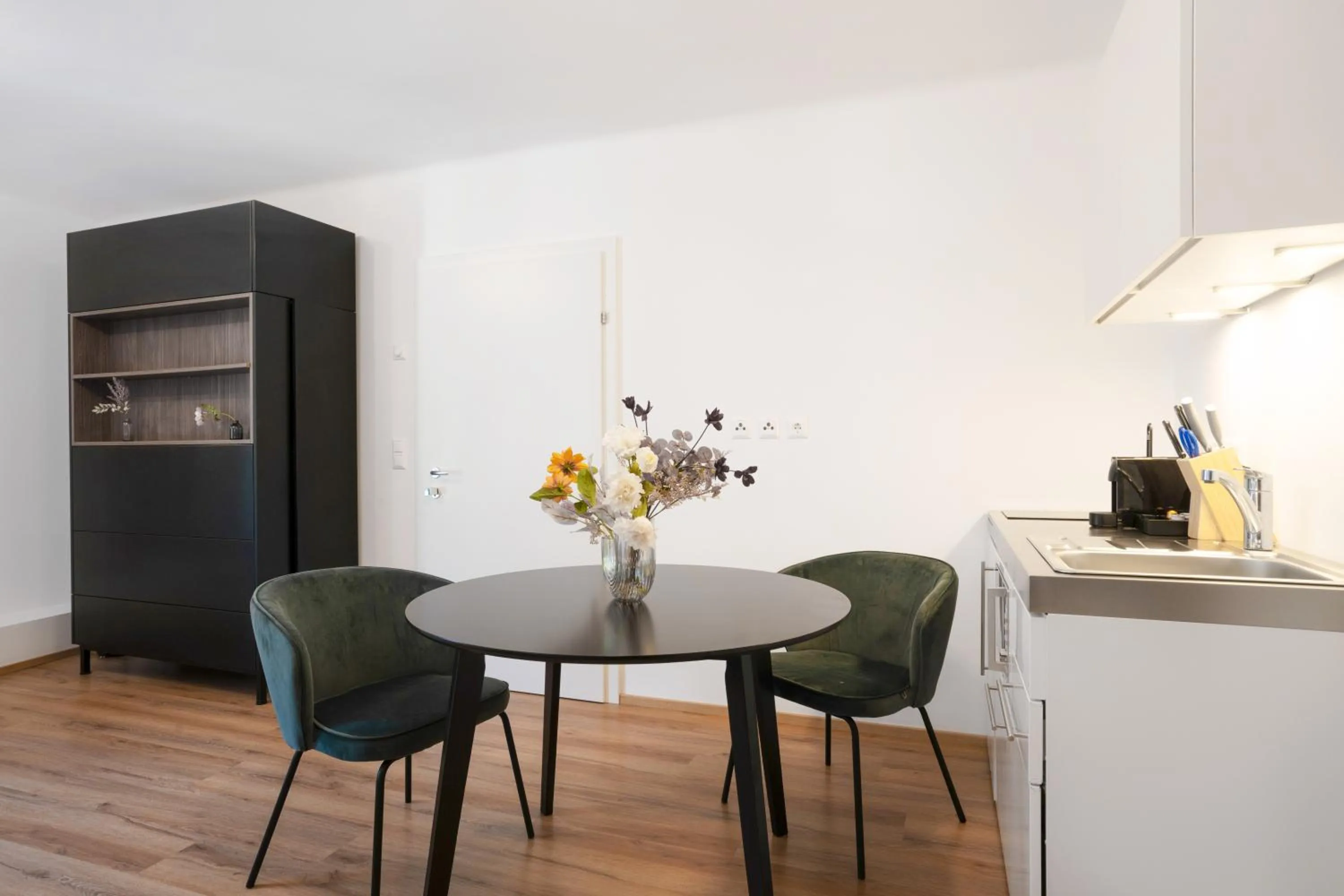 Kitchen or kitchenette in easy-flat Hauptplatz - City Center Apartments with a Kitchen