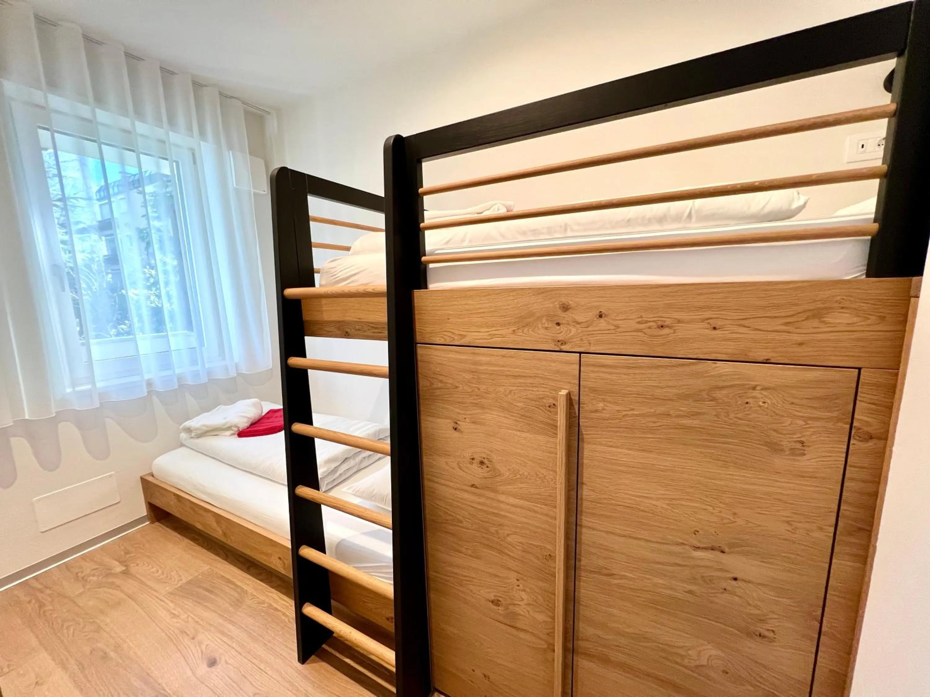 Bed in Hotel Gartenresidence Zea Curtis