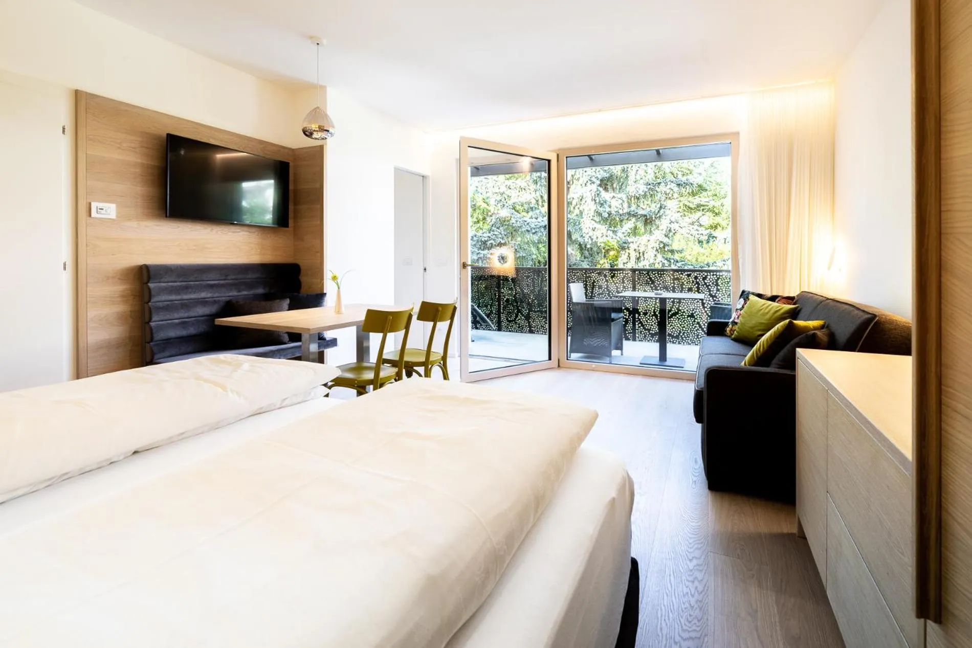 Bed in Hotel Gartenresidence Zea Curtis