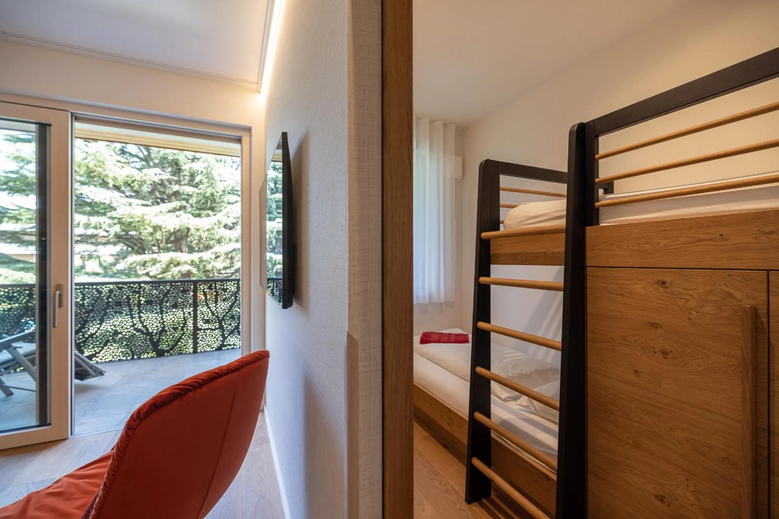 Bed in Hotel Gartenresidence Zea Curtis