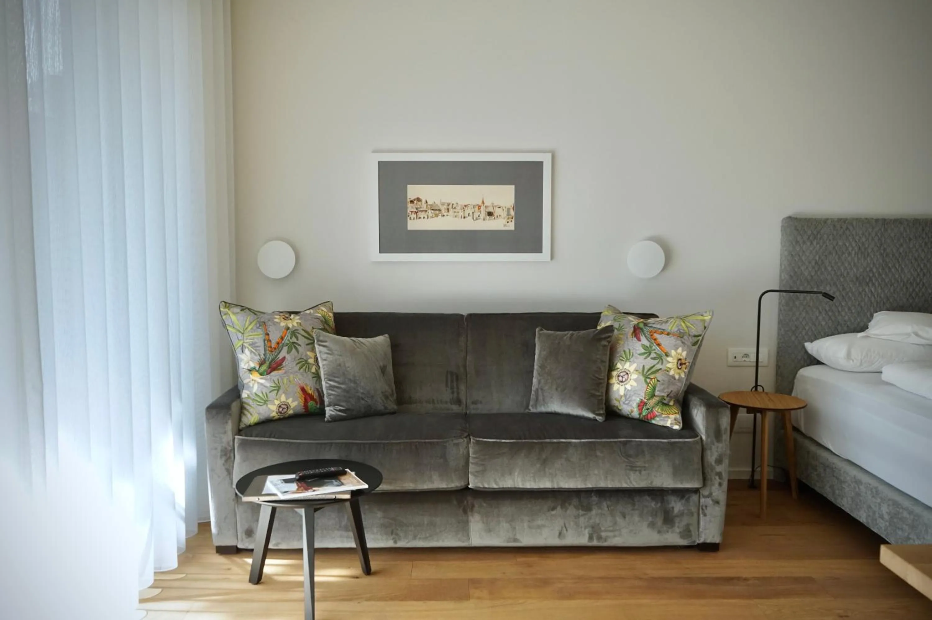 Bed in Hotel Gartenresidence Zea Curtis