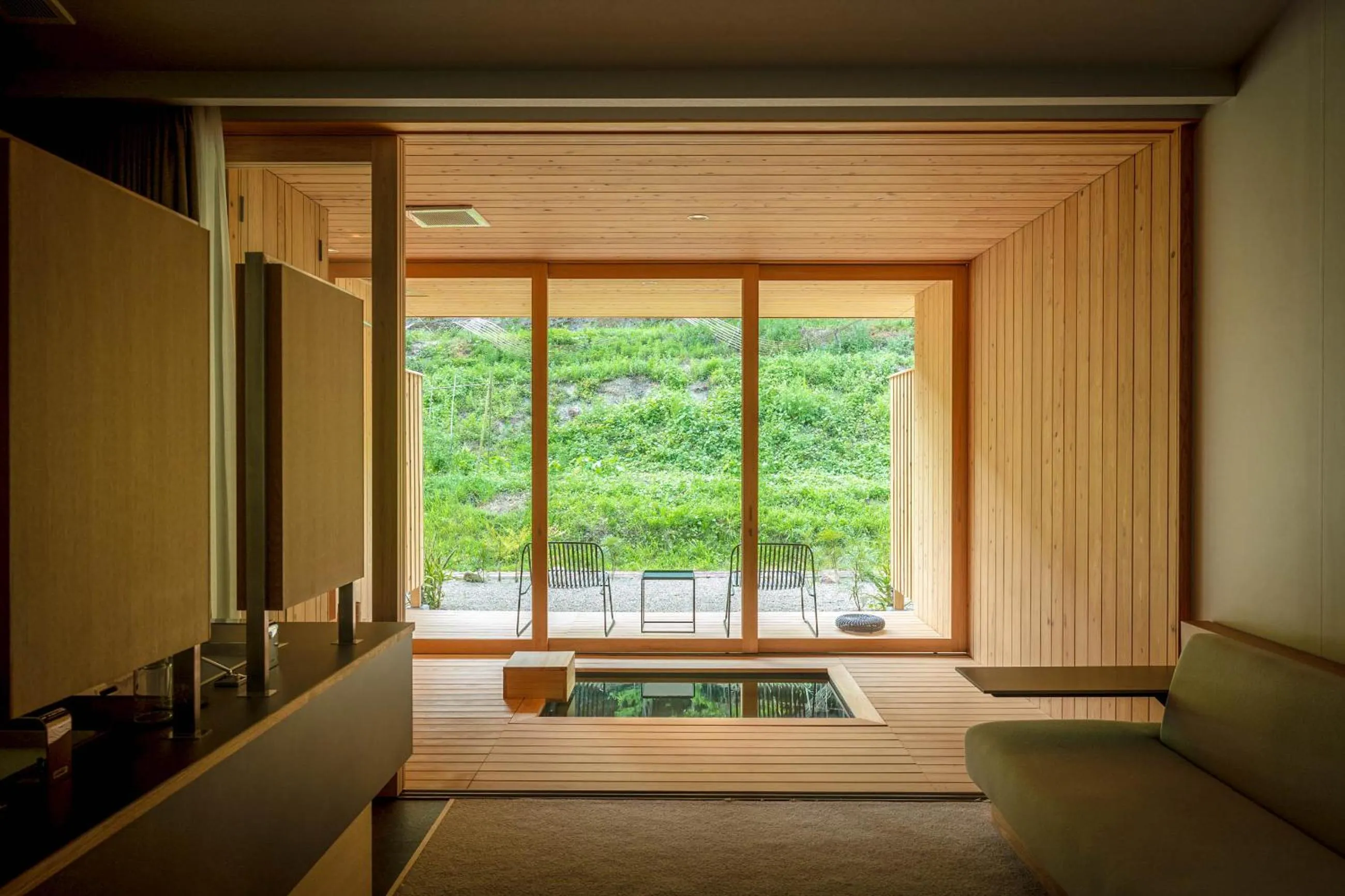 Living room in Naoshima Ryokan Roka