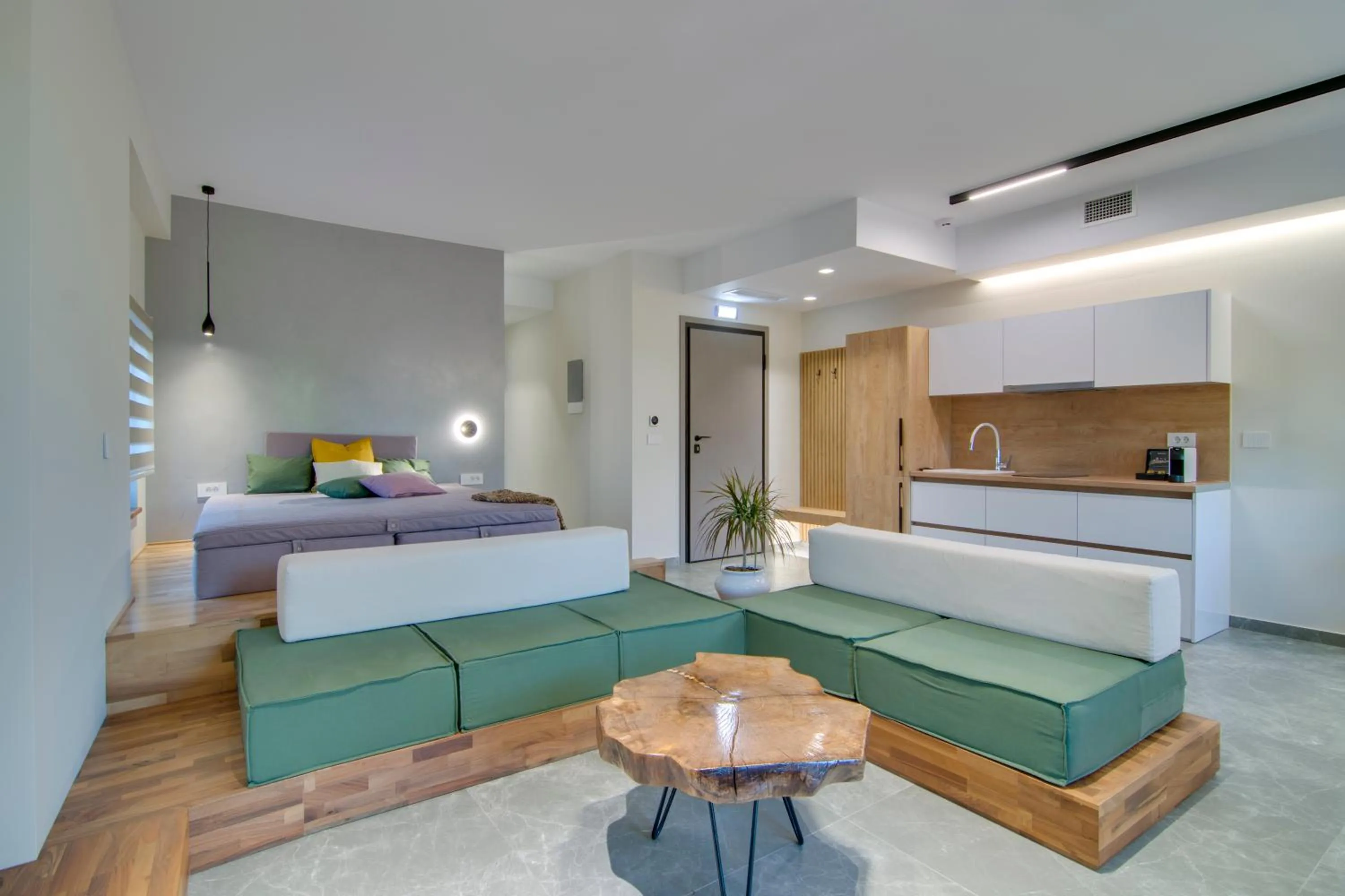 Living room, Bed in Selin Luxury Residences