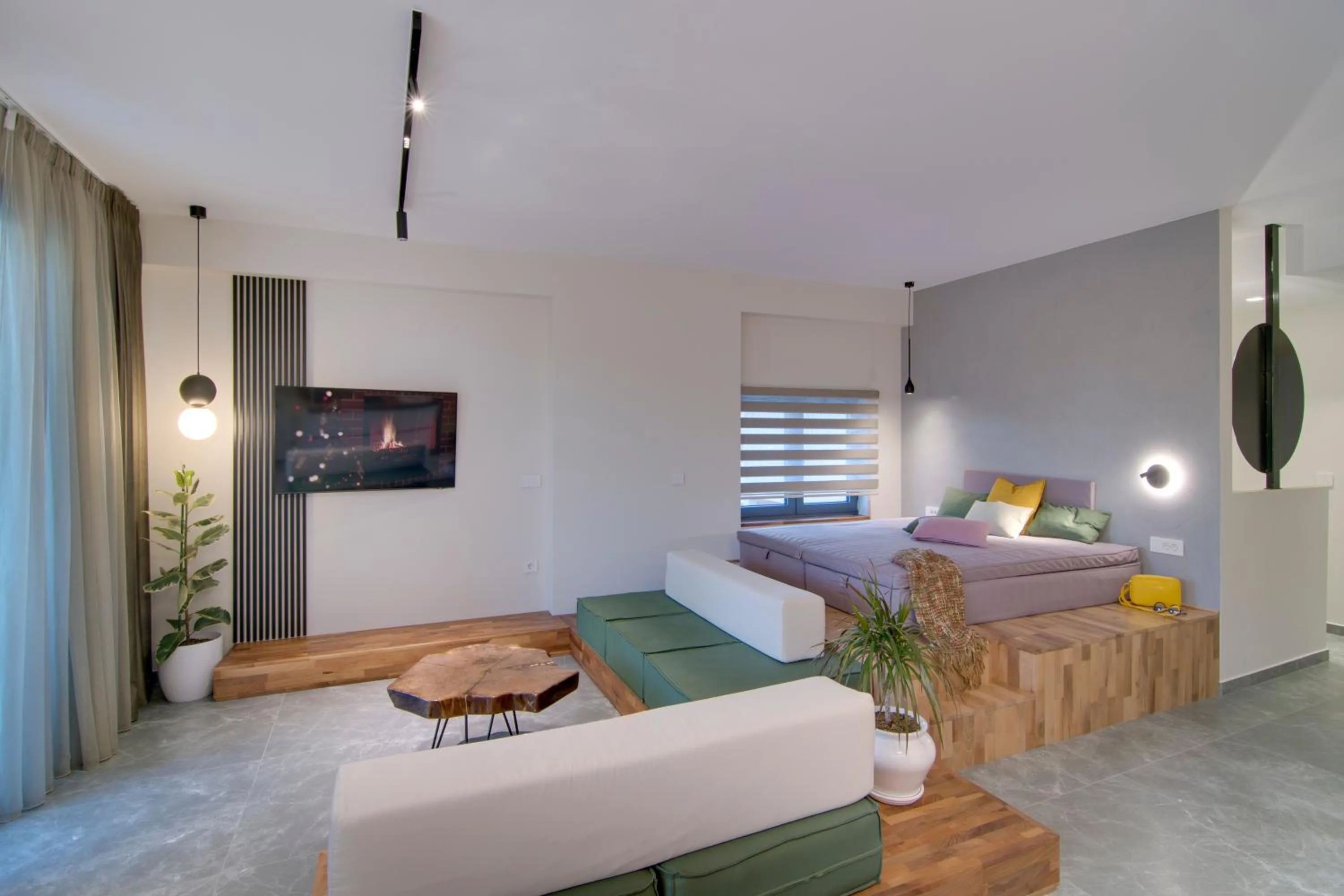 Living room, Bed in Selin Luxury Residences