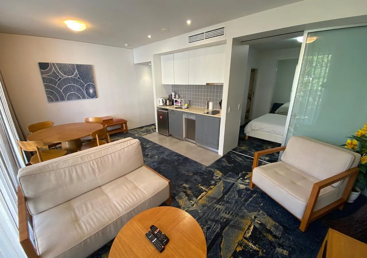 Living room in Lovely One Bedroom Apartment "Cairns Harbour Lights"