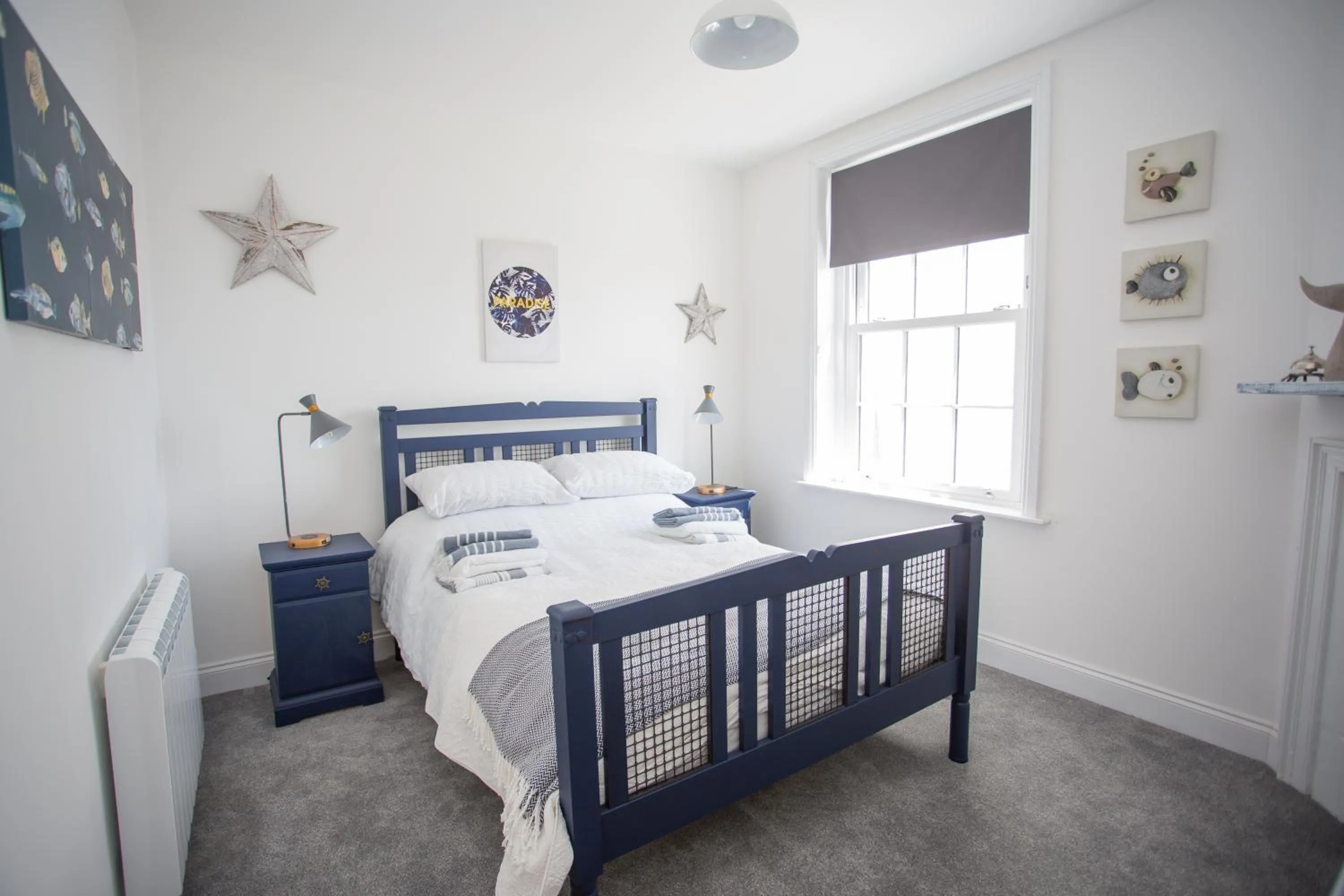 Bed in Lovely 3-Bedroom Apartment with Stunning Sea Views