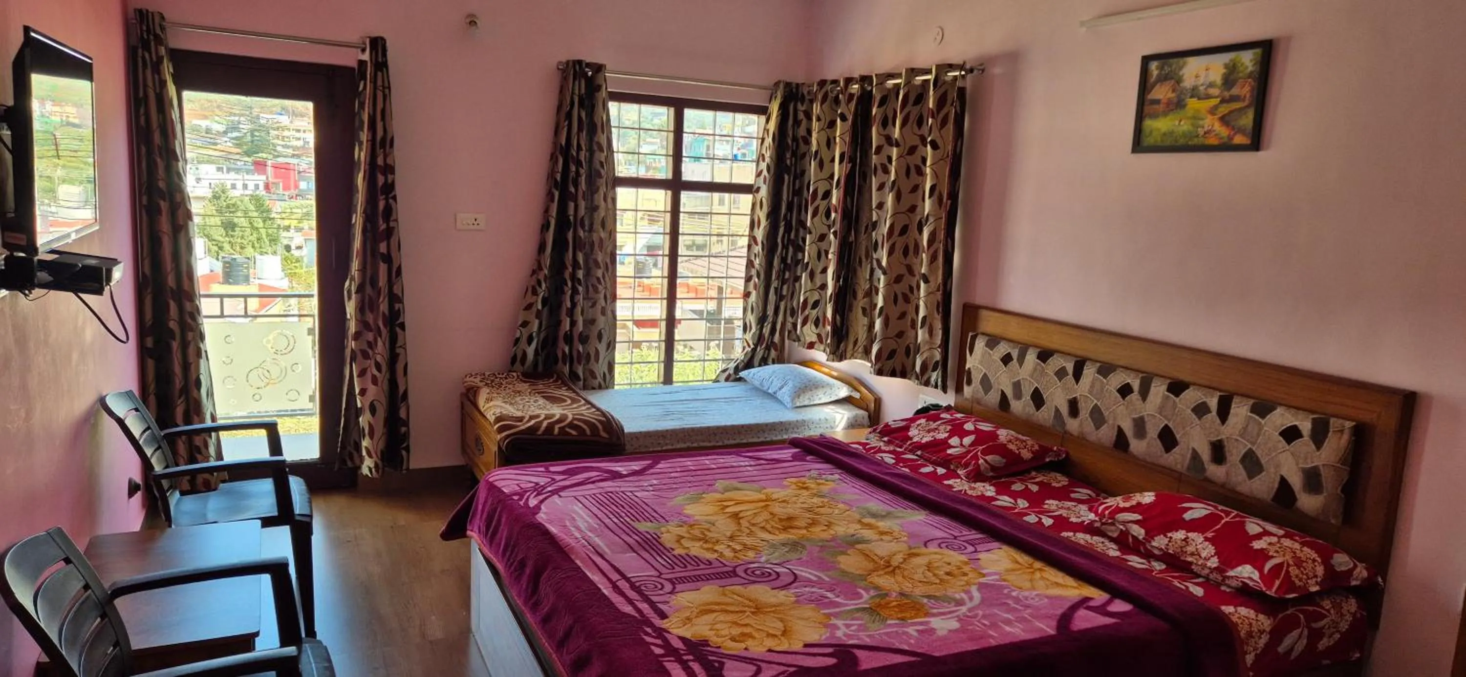Bedroom, Bed in Karpagam Residency