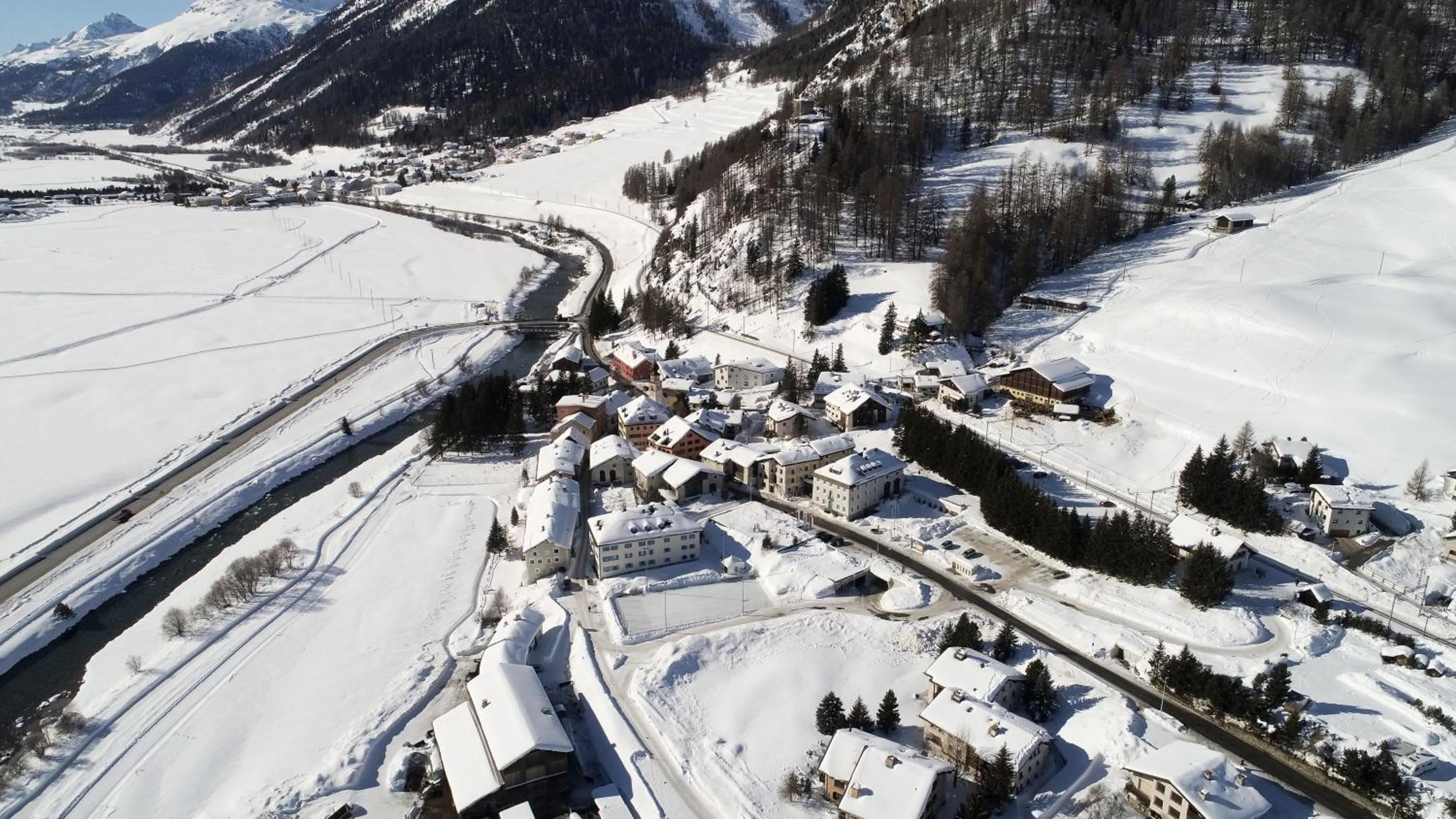 Bird's eye view in Chesa Stuva Colani
