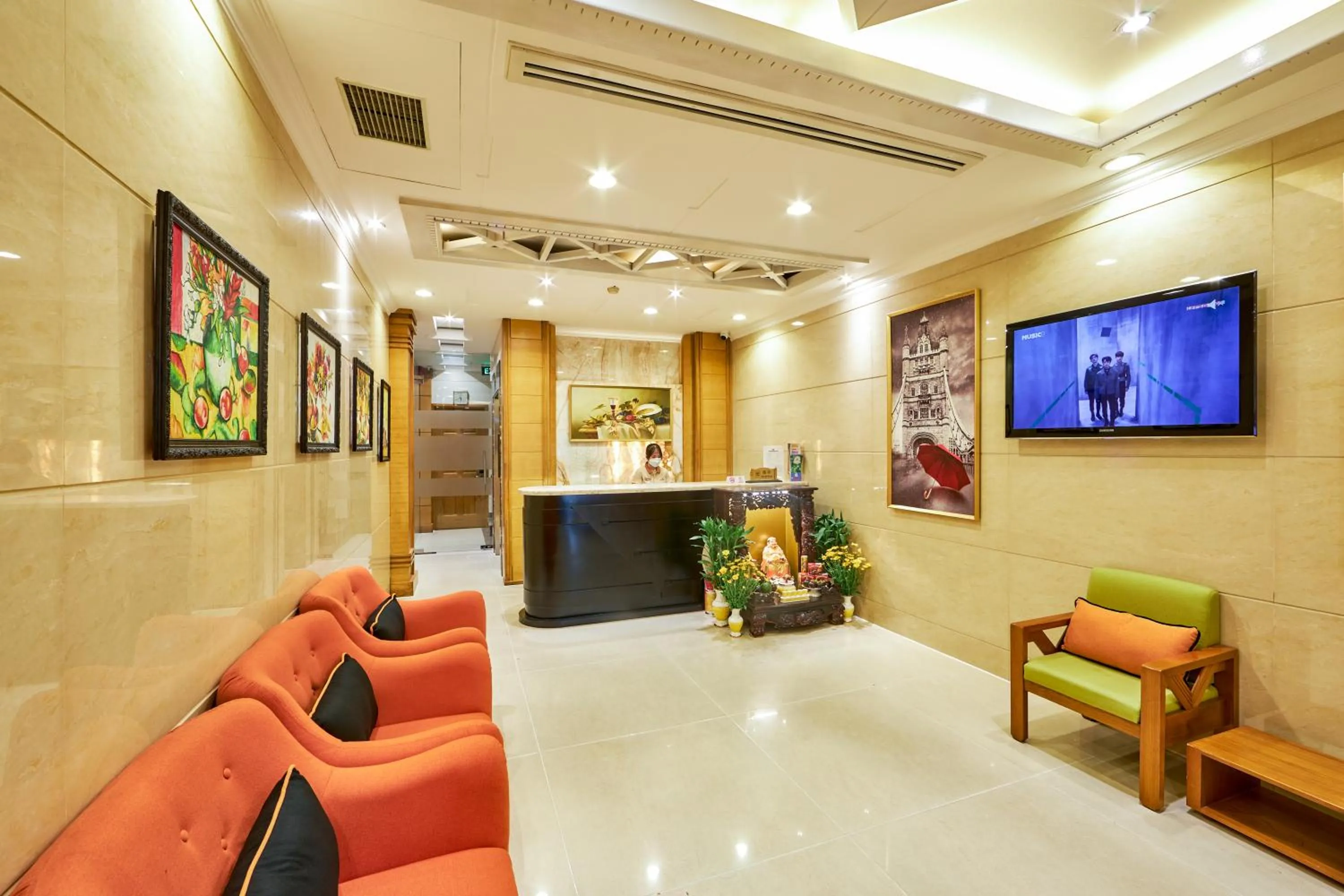 Lobby or reception in The Noble Swan Hotel Saigon