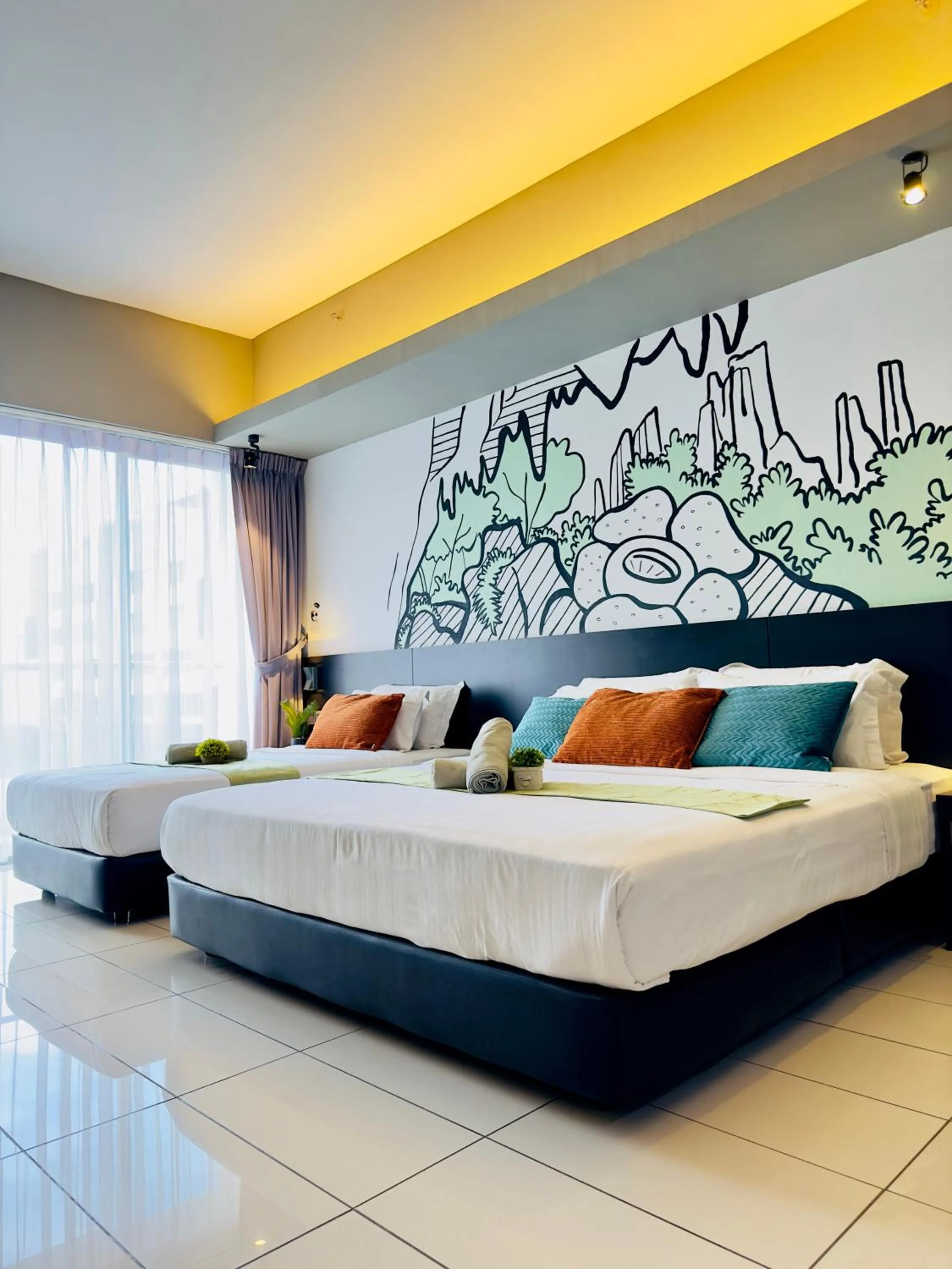 Bed in Owl Nest Suite' at aeropod sovo