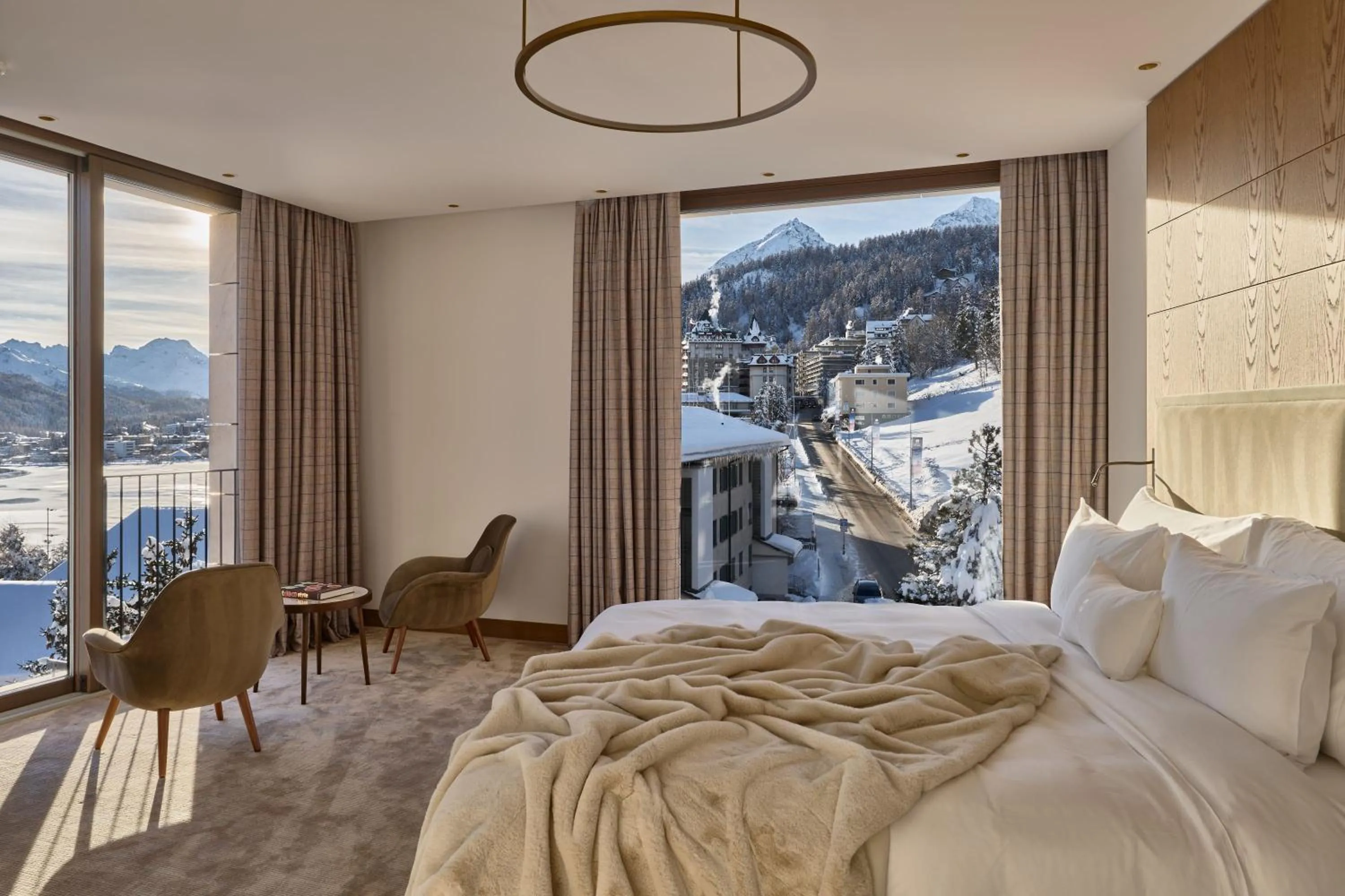 View (from property/room), Bed in Hotel GRACE LA MARGNA ST MORITZ
