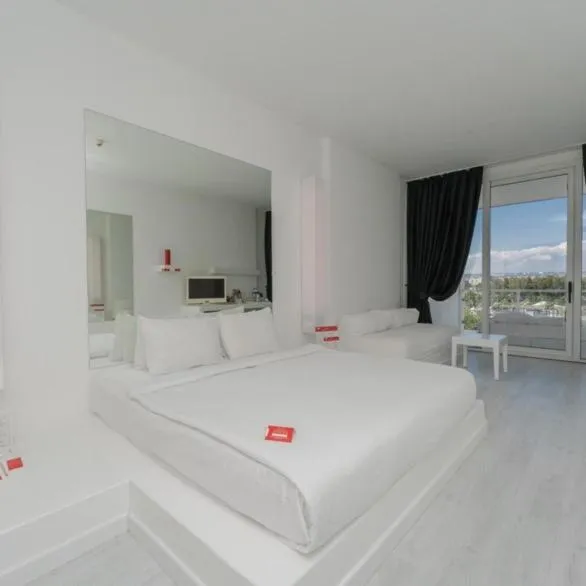 Bed in Hotel SU & Aqualand