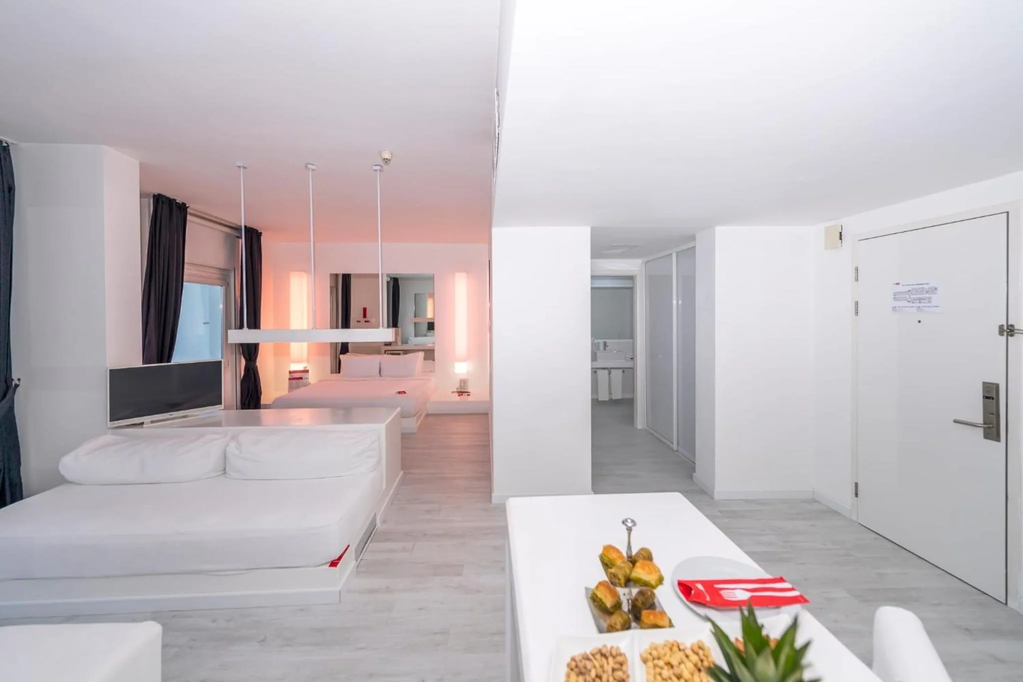 Bed in Hotel SU & Aqualand