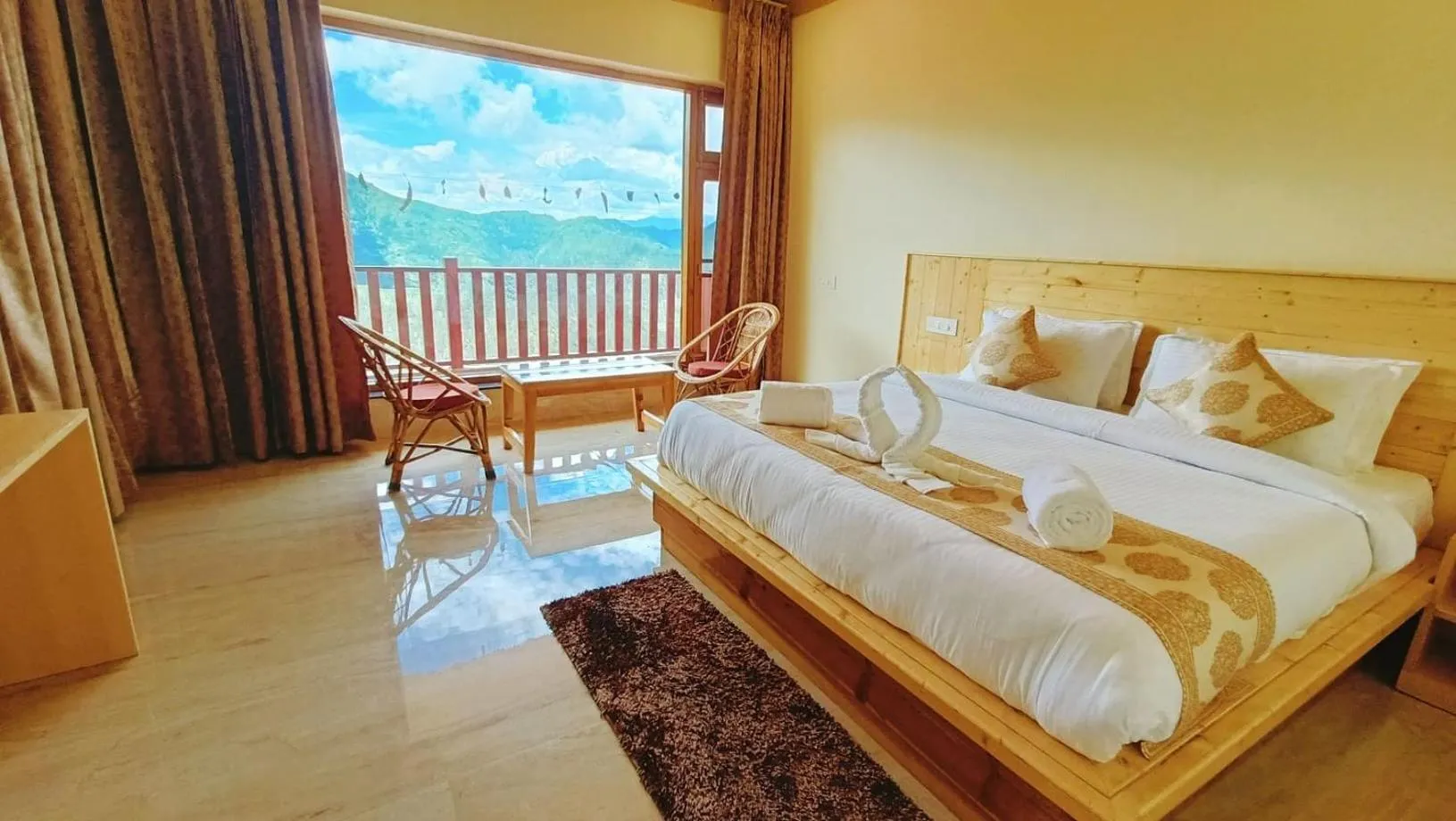 Bedroom, Bed in The Vintage Hill Village - Himalayan Boutique Resort