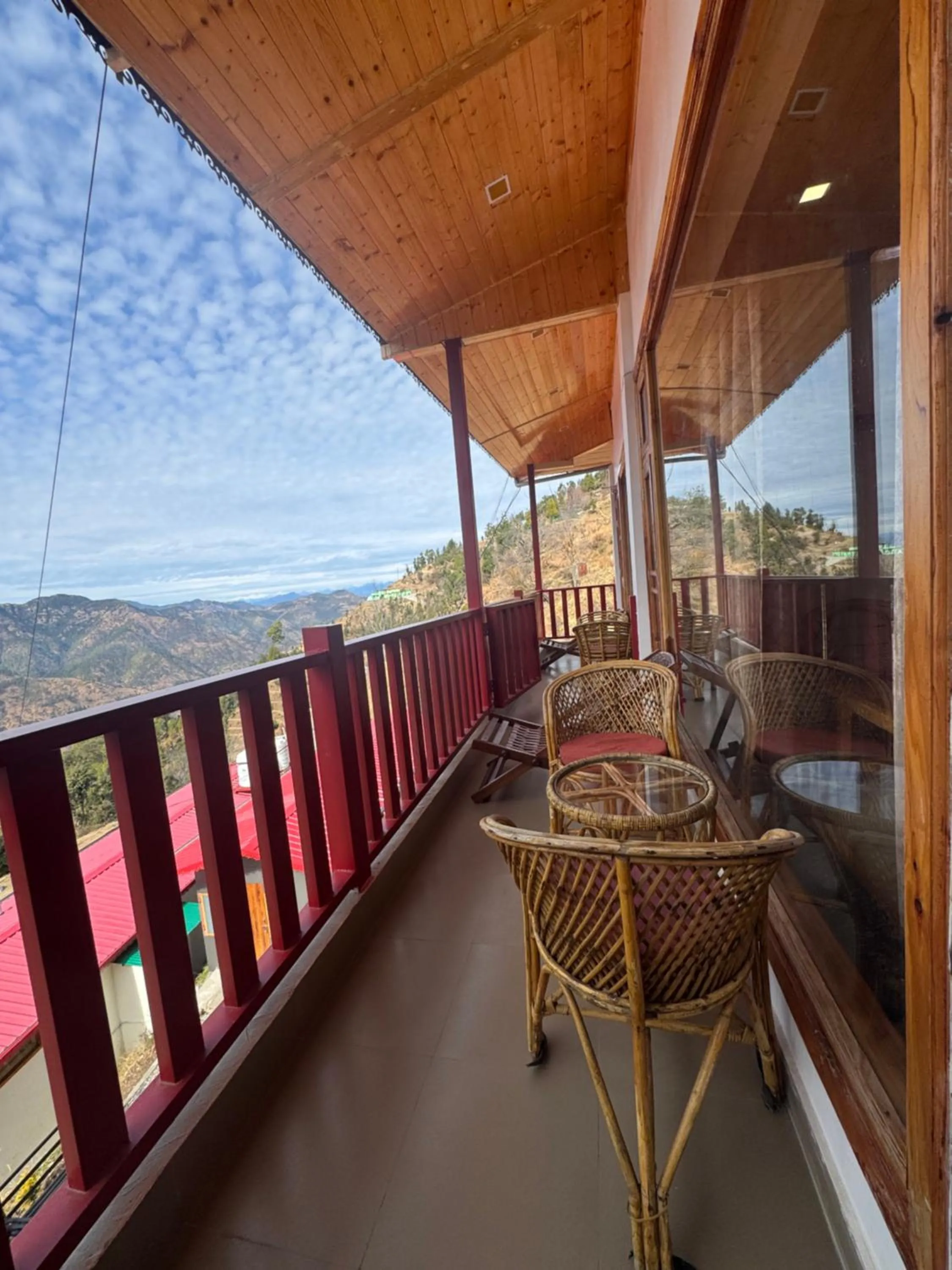 Balcony/Terrace in The Vintage Hill Village - Himalayan Boutique Resort